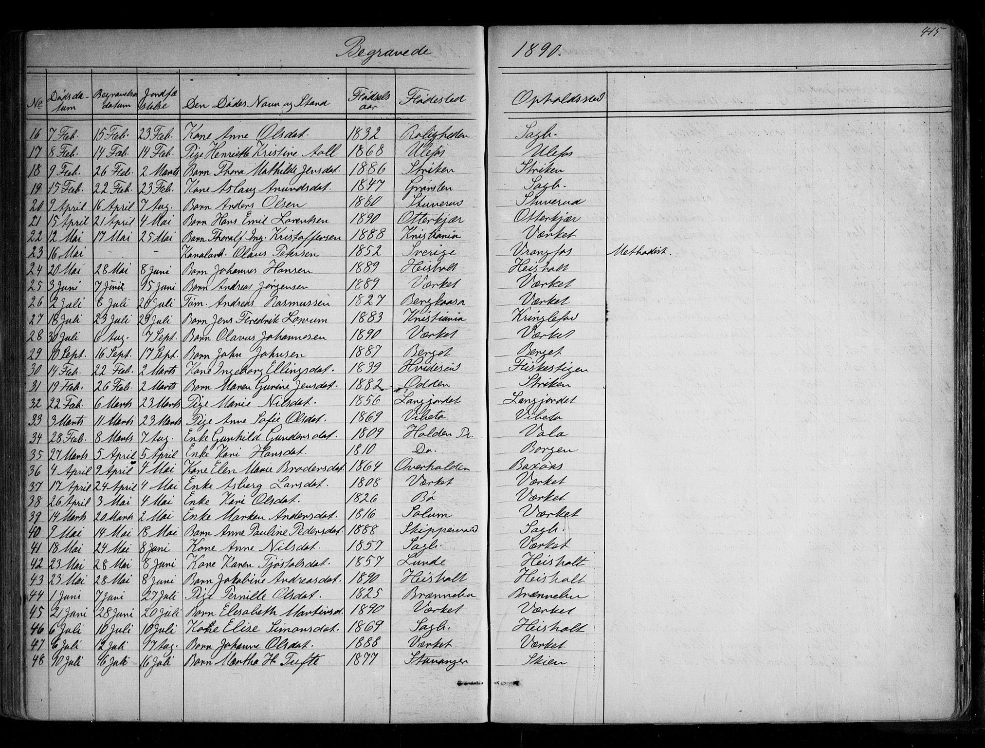 Holla kirkebøker, SAKO/A-272/G/Ga/L0004: Parish register (copy) no. I 4, 1867-1890, p. 415