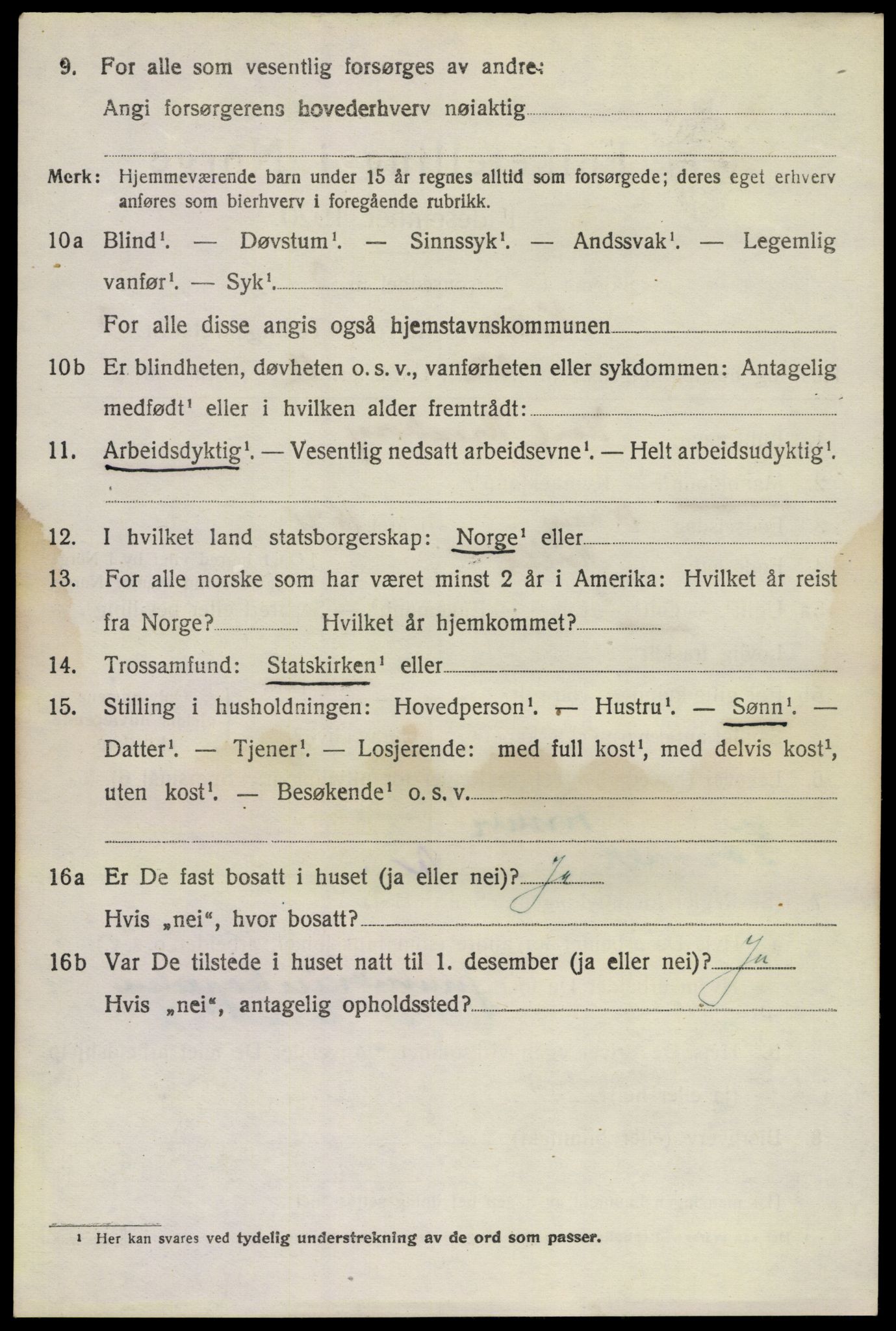 SAKO, 1920 census for Holla, 1920, p. 3240