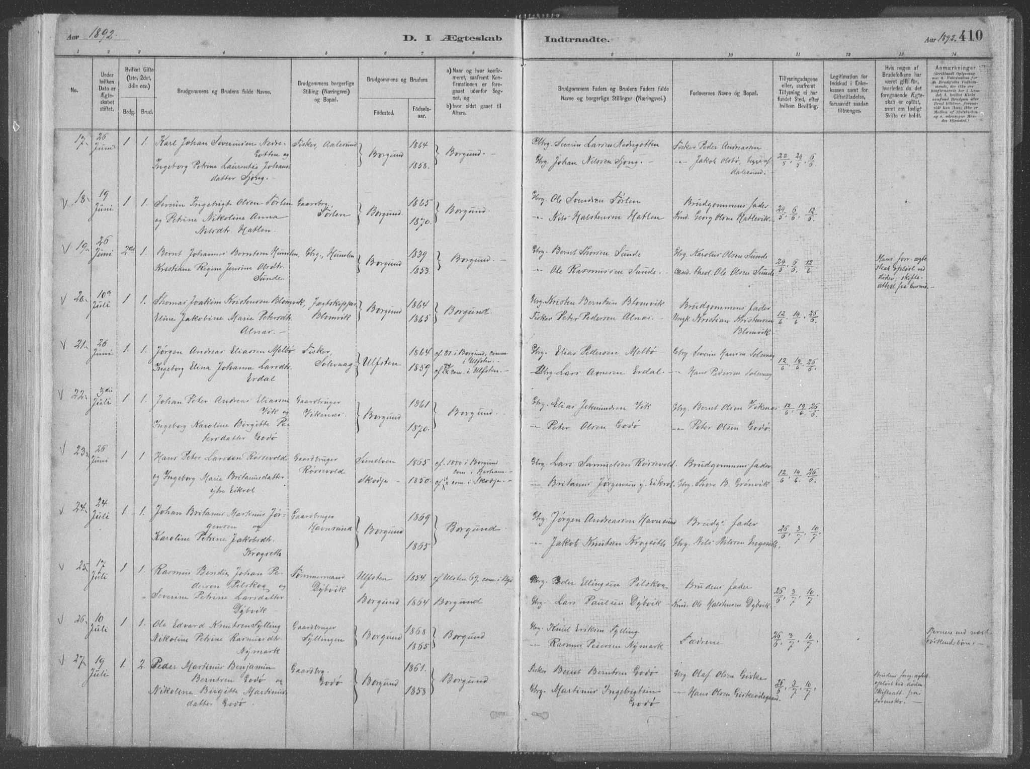 Ministerialprotokoller, klokkerbøker og fødselsregistre - Møre og Romsdal, AV/SAT-A-1454/528/L0402: Parish register (official) no. 528A12II, 1880-1903, p. 410