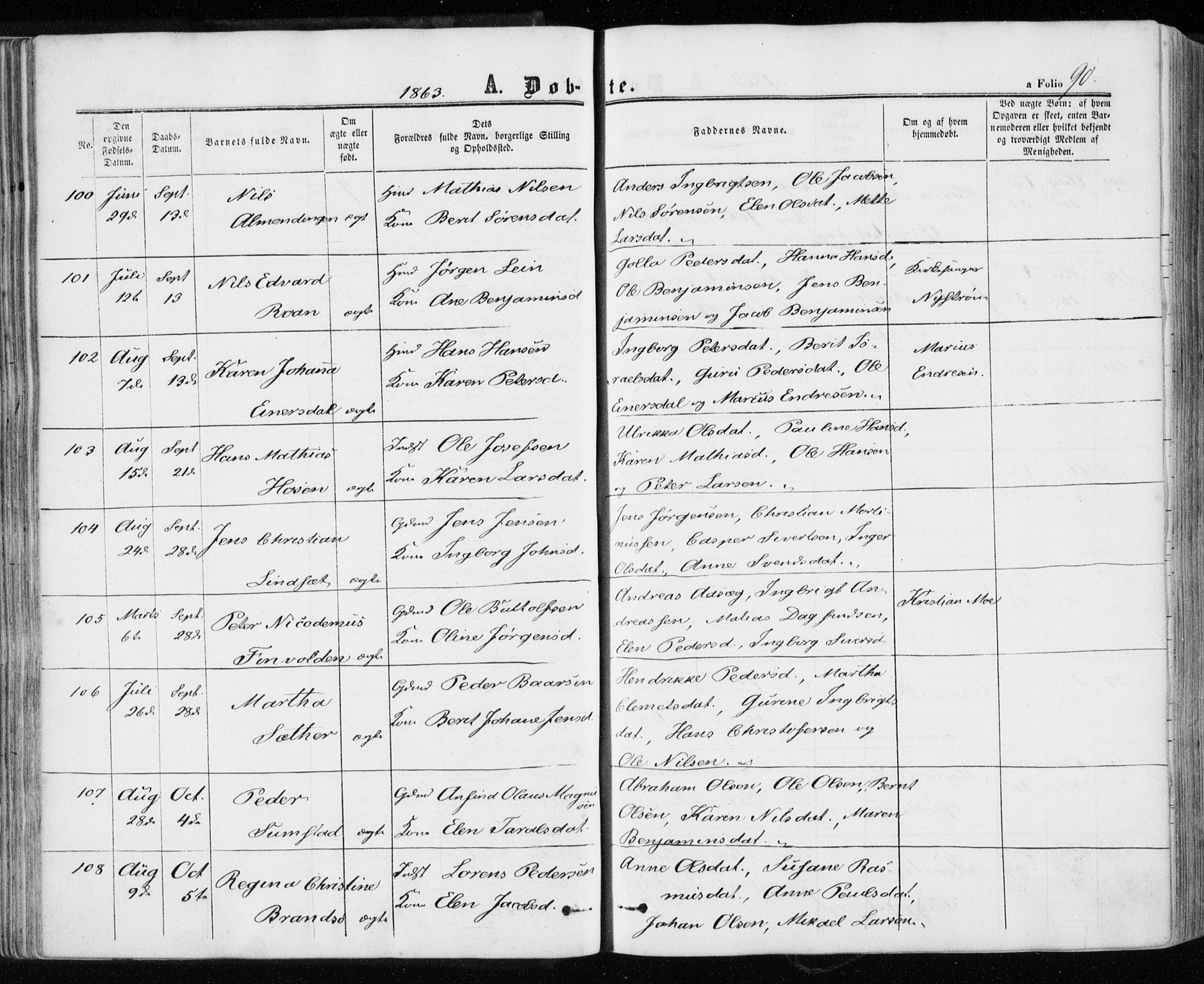Ministerialprotokoller, klokkerbøker og fødselsregistre - Sør-Trøndelag, AV/SAT-A-1456/657/L0705: Parish register (official) no. 657A06, 1858-1867, p. 90