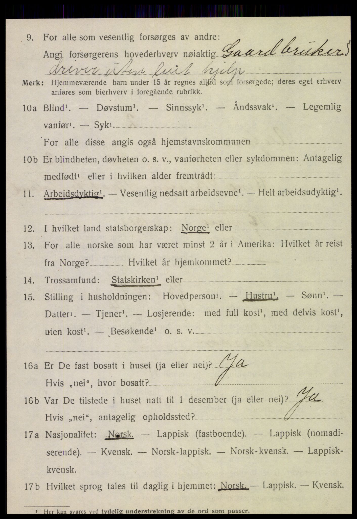 SAT, 1920 census for Vefsn, 1920, p. 11694