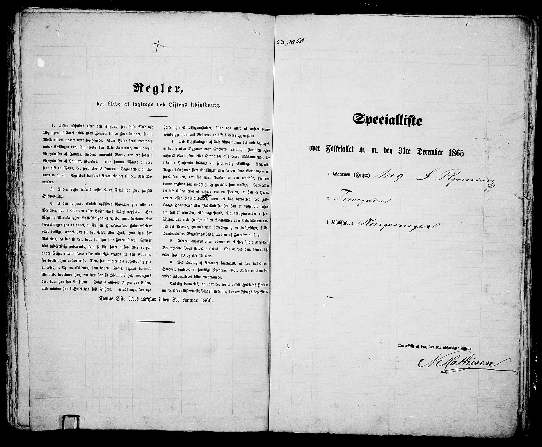 RA, 1865 census for Vinger/Kongsvinger, 1865, p. 170