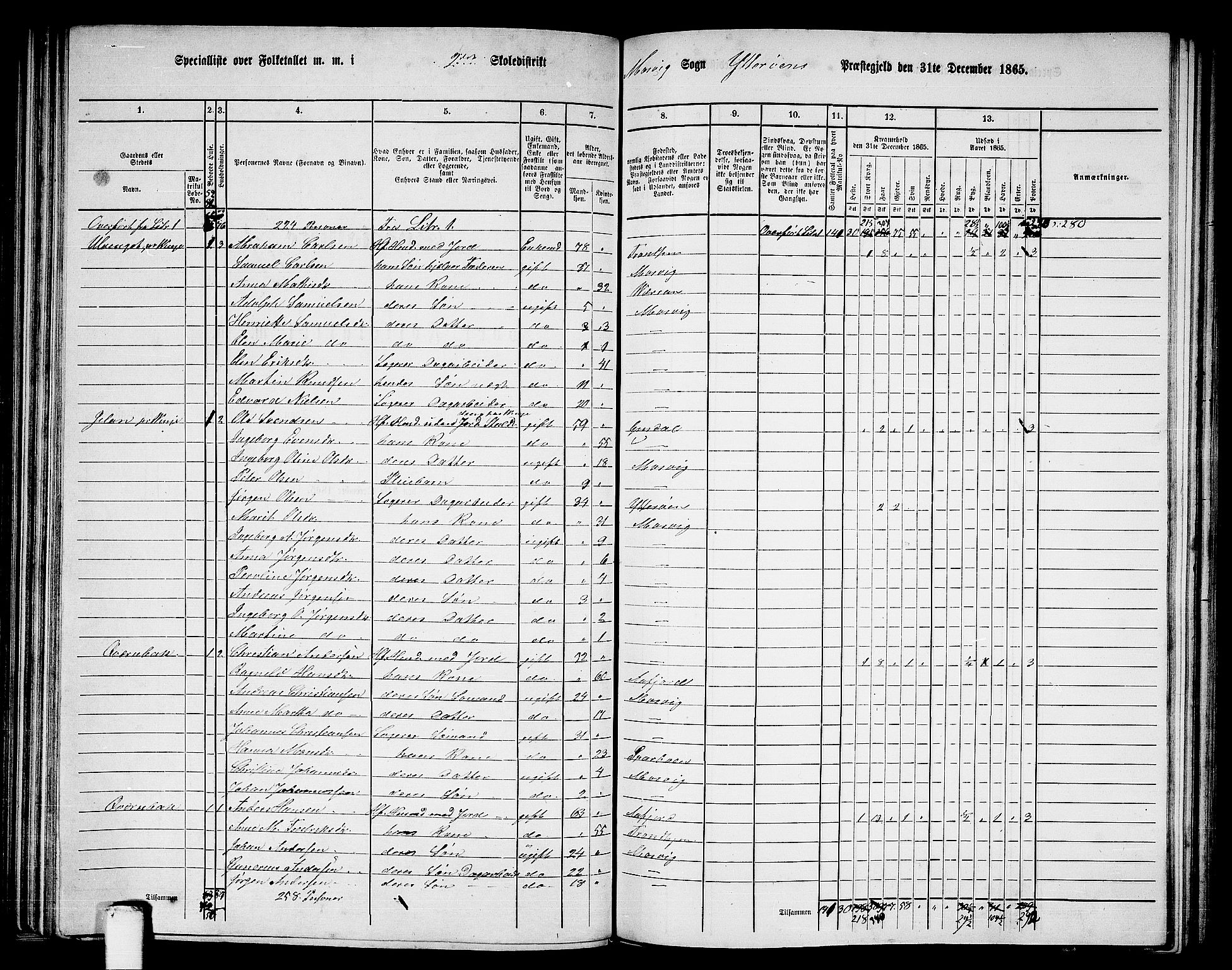 RA, 1865 census for Ytterøy, 1865, p. 102