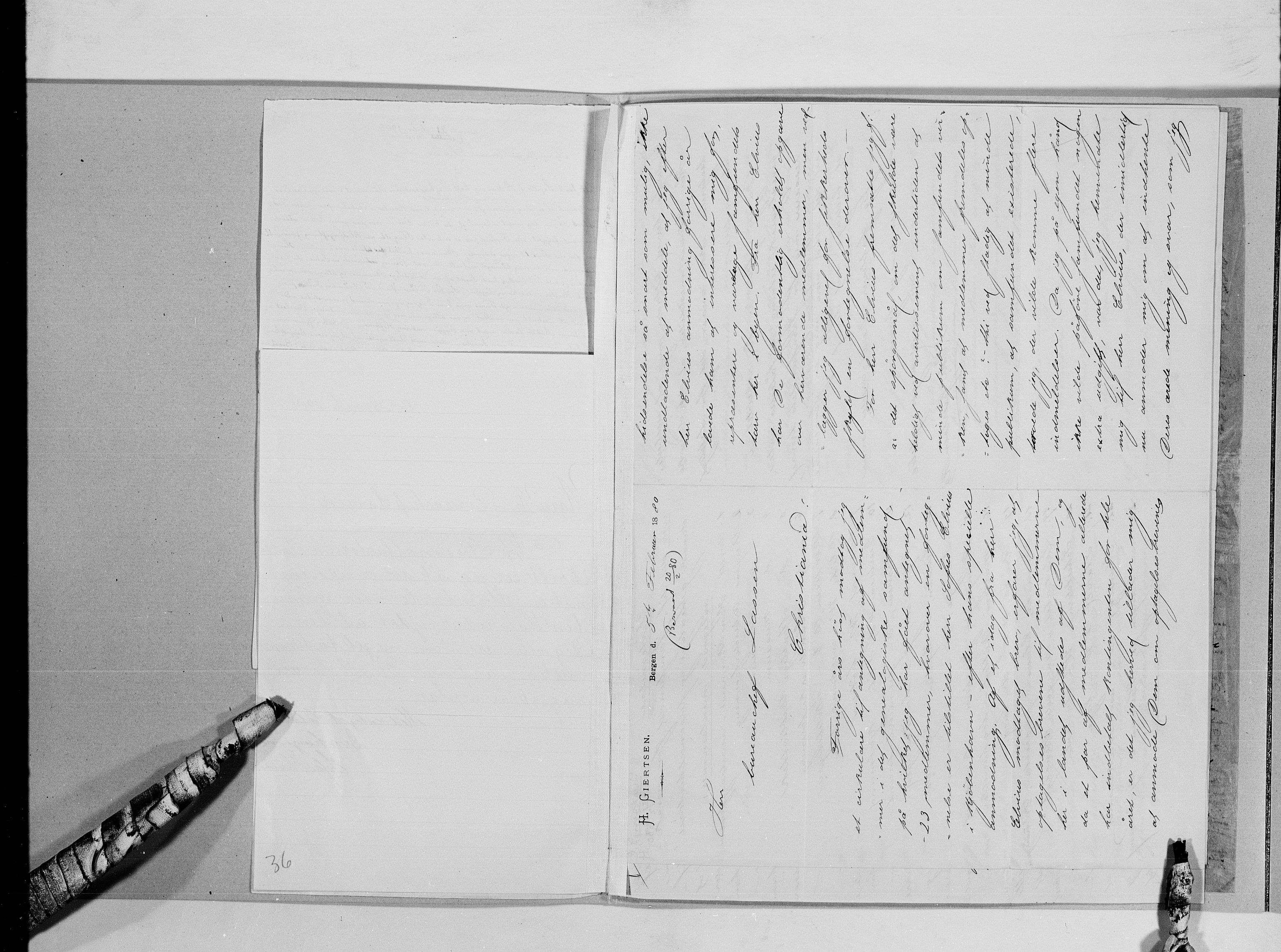 Lassens samlinger, AV/RA-PA-0051/G/L0097: Alfabetisk ordnede brev til Wilhelm Lassen: Fabritius - Grønvold, 1815-1907, p. 132