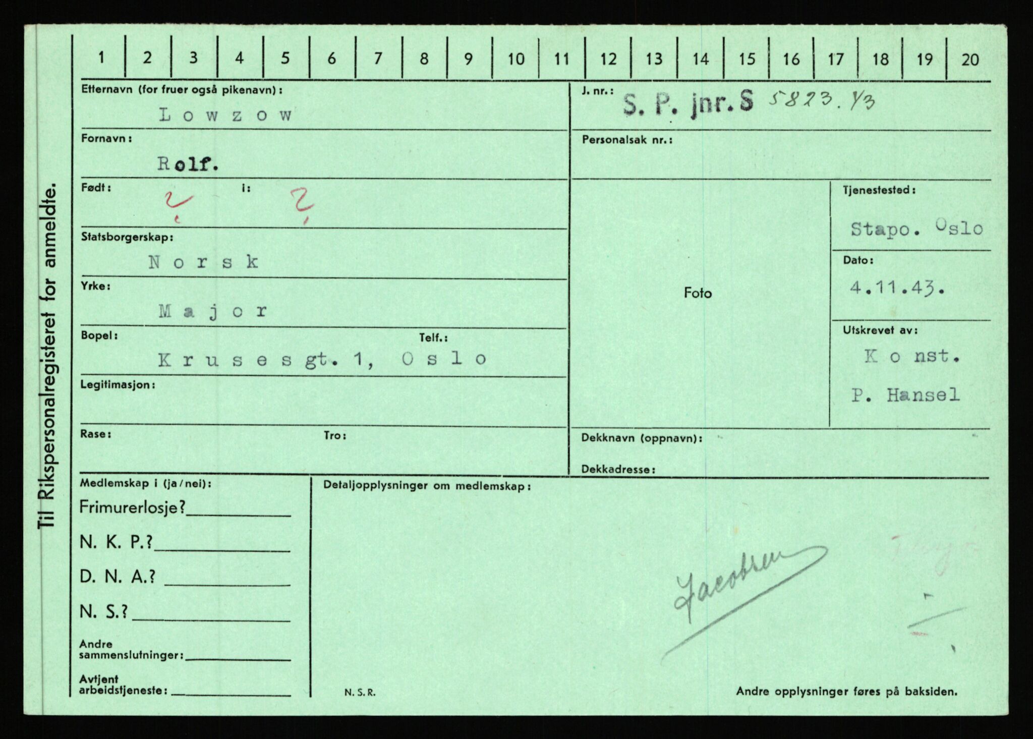 Statspolitiet - Hovedkontoret / Osloavdelingen, AV/RA-S-1329/C/Ca/L0010: Lind - Moksnes, 1943-1945, p. 791