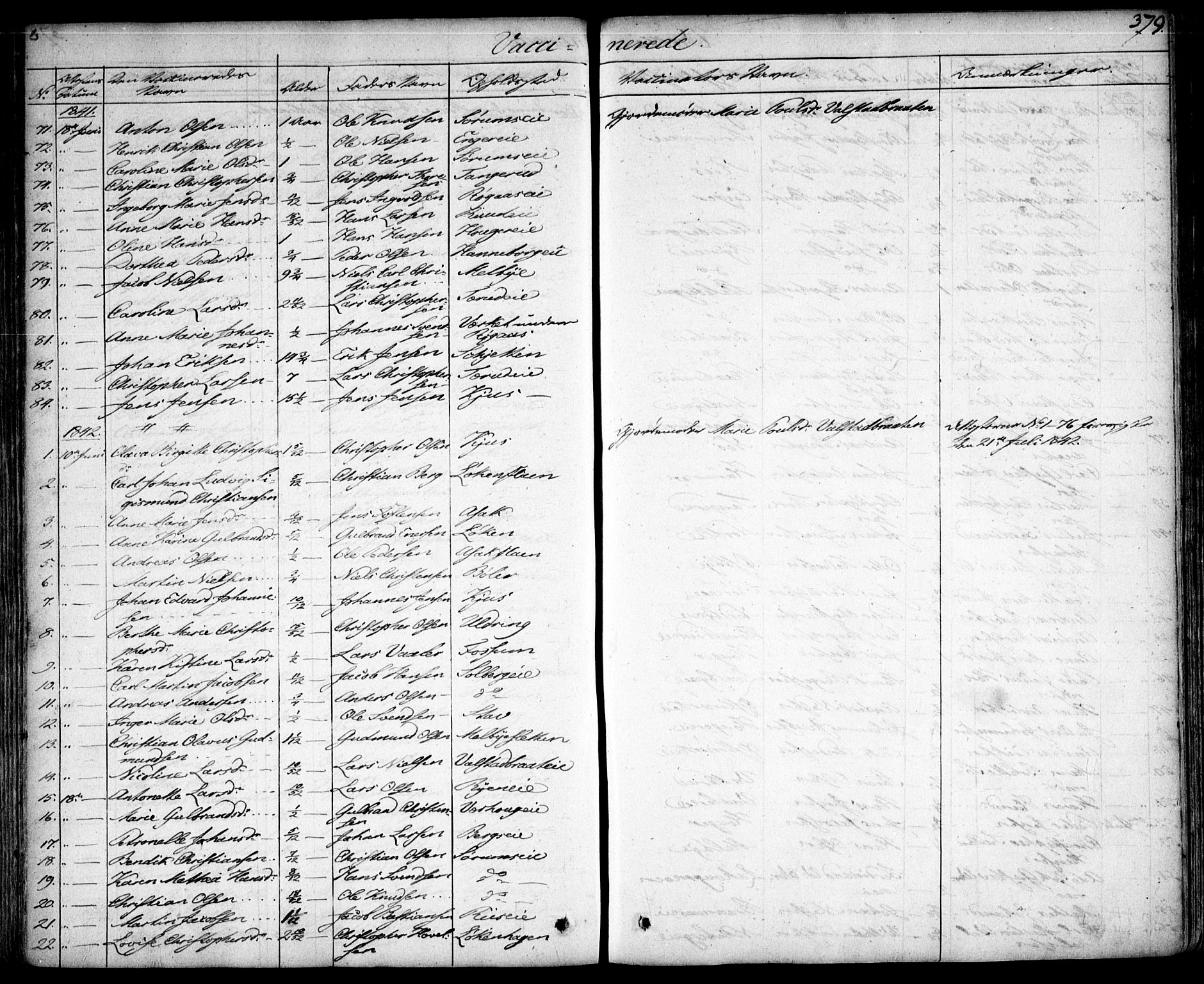 Skedsmo prestekontor Kirkebøker, SAO/A-10033a/F/Fa/L0009: Parish register (official) no. I 9, 1830-1853, p. 379