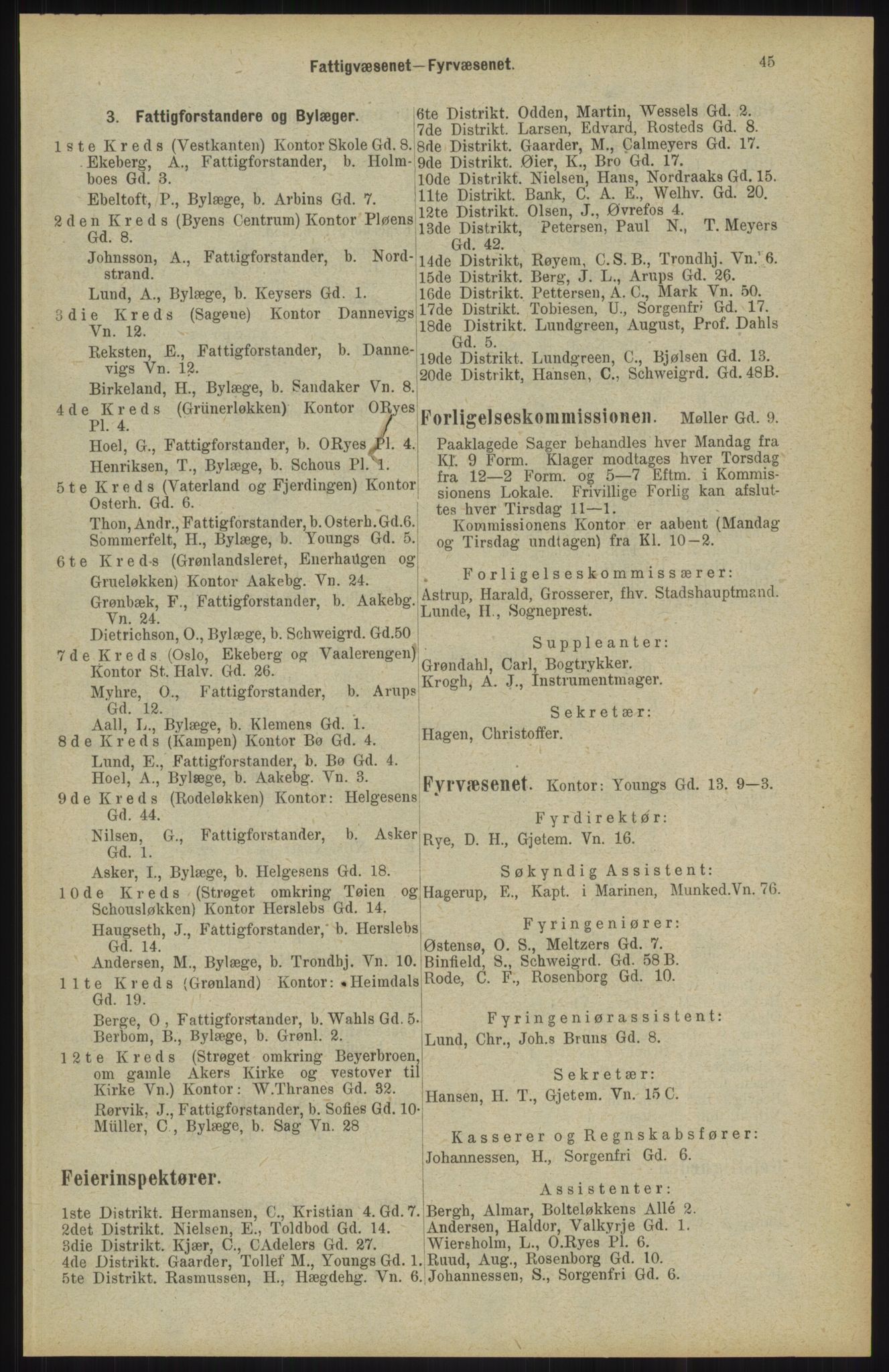 Kristiania/Oslo adressebok, PUBL/-, 1904, p. 45