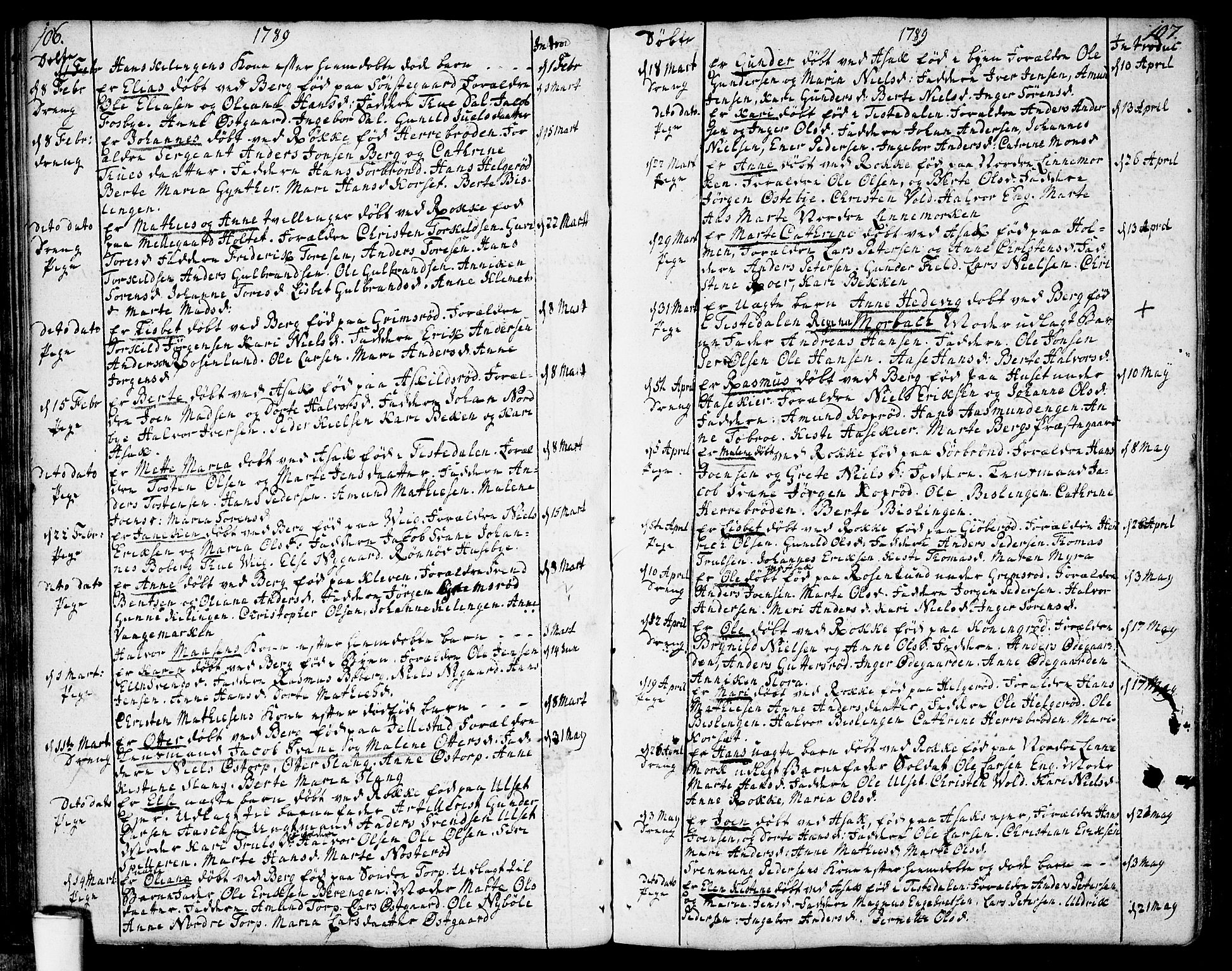 Berg prestekontor Kirkebøker, SAO/A-10902/F/Fa/L0001: Parish register (official) no. I 1, 1770-1814, p. 106-107