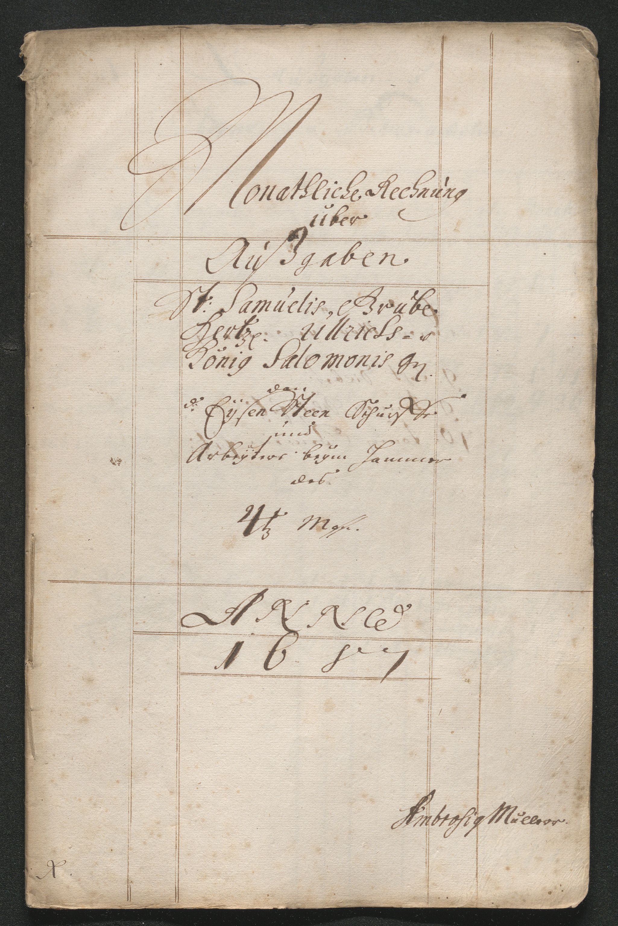 Kongsberg Sølvverk 1623-1816, SAKO/EA-3135/001/D/Dc/Dcd/L0063: Utgiftsregnskap for gruver m.m. , 1687, p. 126