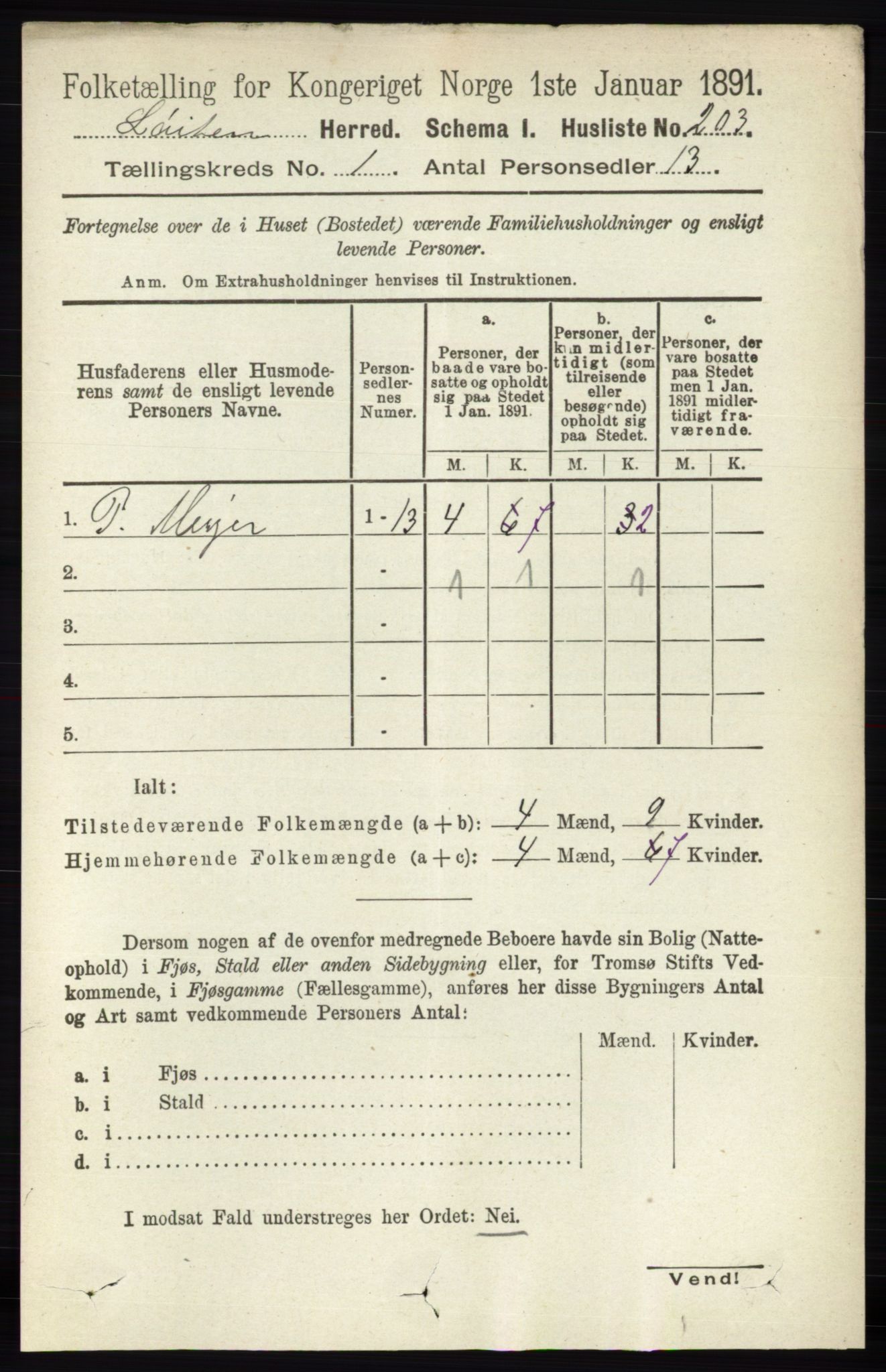 RA, 1891 census for 0415 Løten, 1891, p. 242