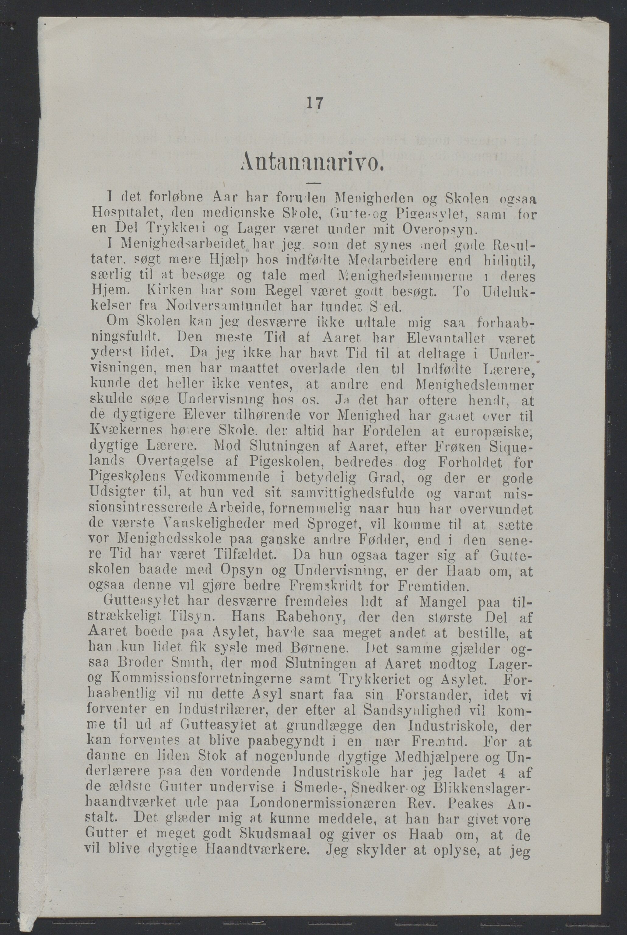 Det Norske Misjonsselskap - hovedadministrasjonen, VID/MA-A-1045/D/Da/Daa/L0037/0006: Konferansereferat og årsberetninger / Konferansereferat fra Madagaskar Innland., 1888, p. 17