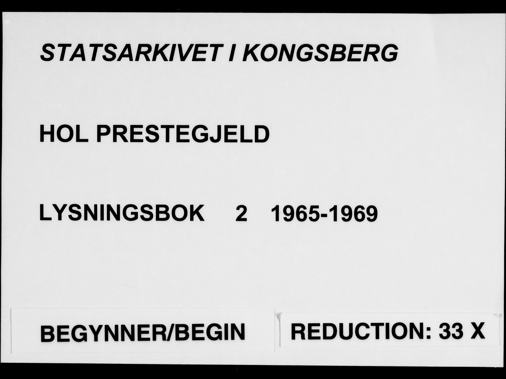 Hol kirkebøker, AV/SAKO-A-227/H/Ha/L0002: Banns register no. 2, 1965-1969