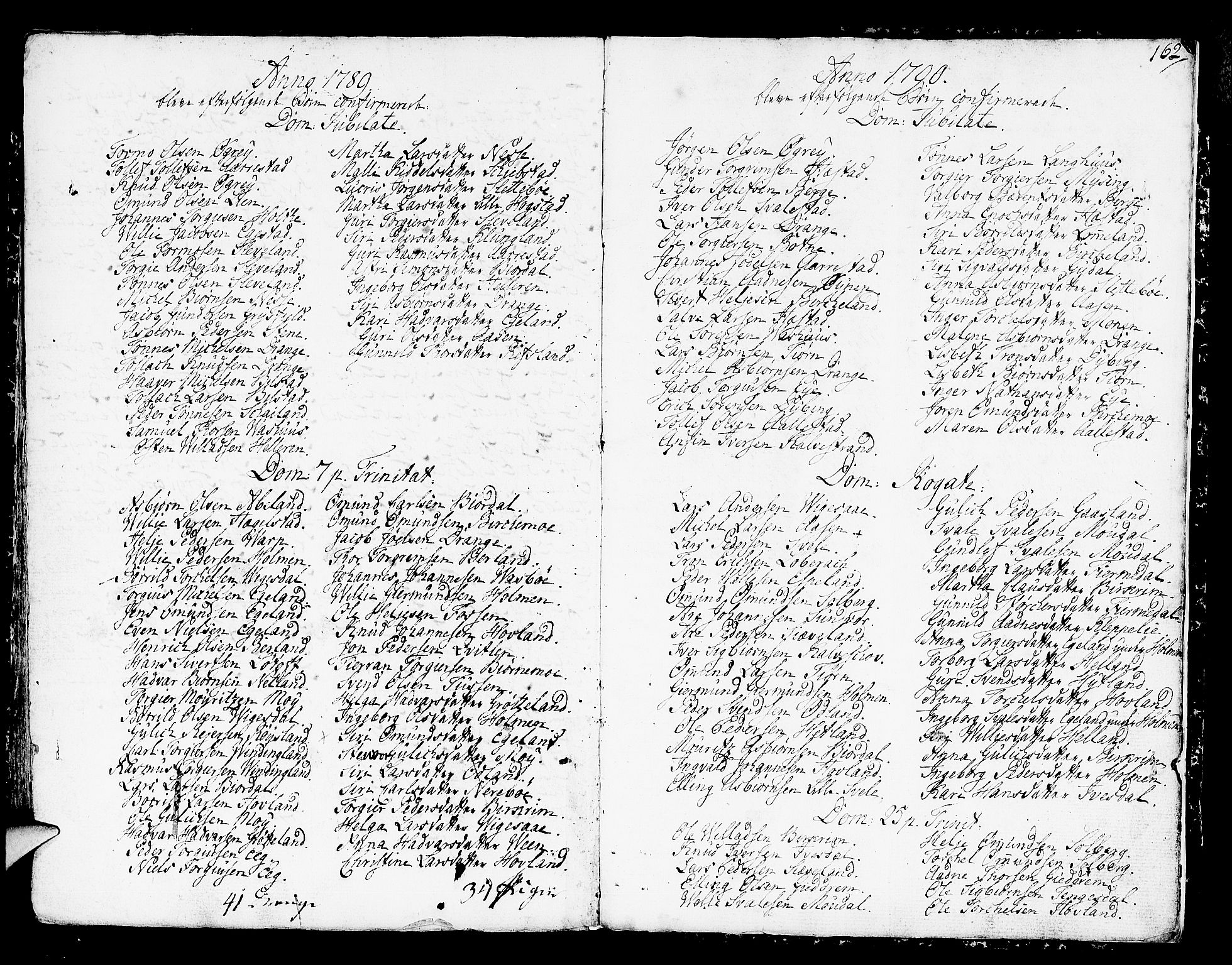 Helleland sokneprestkontor, SAST/A-101810: Parish register (official) no. A 2 /1, 1762-1791, p. 162