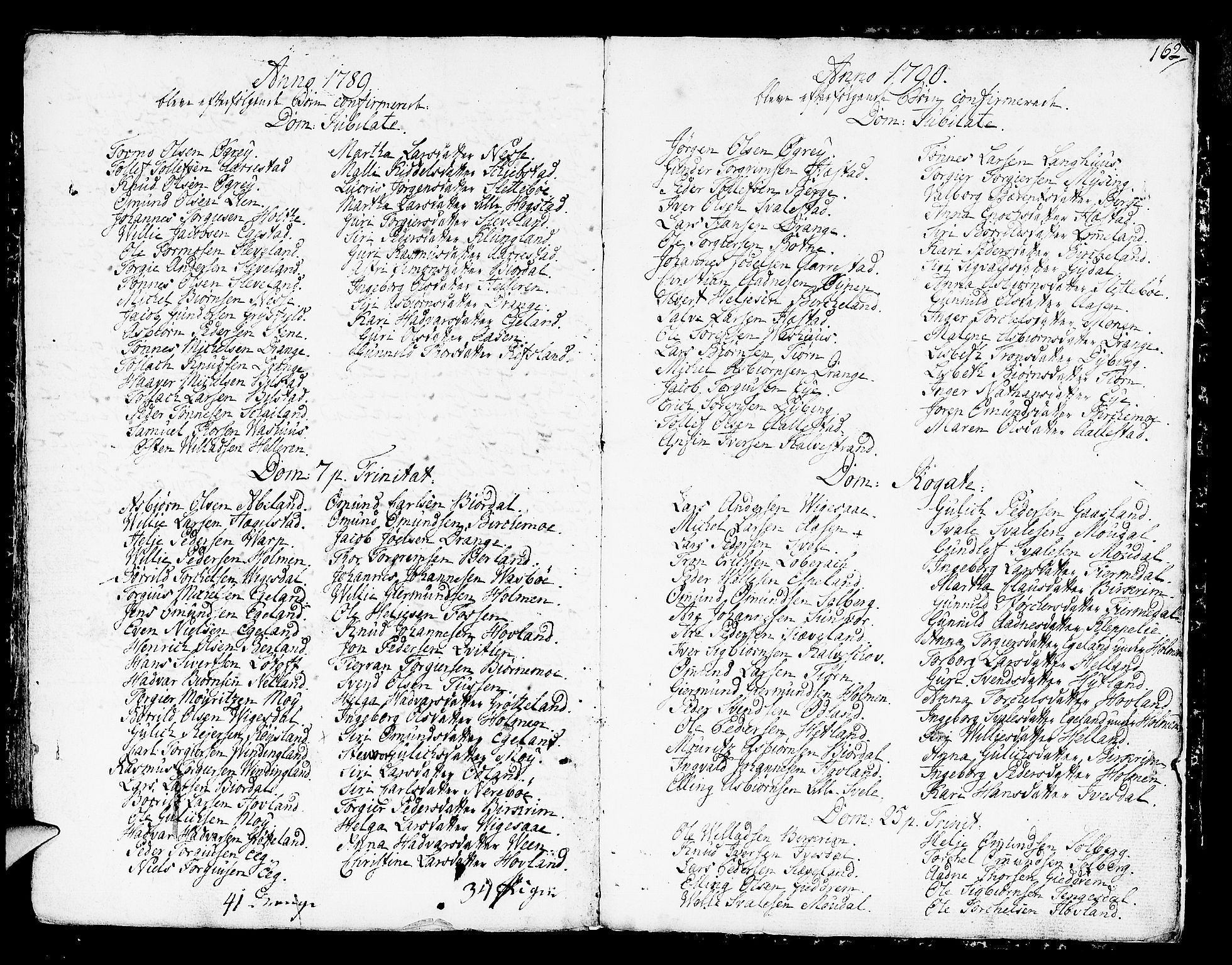 Helleland sokneprestkontor, AV/SAST-A-101810: Parish register (official) no. A 2 /1, 1762-1791, p. 162