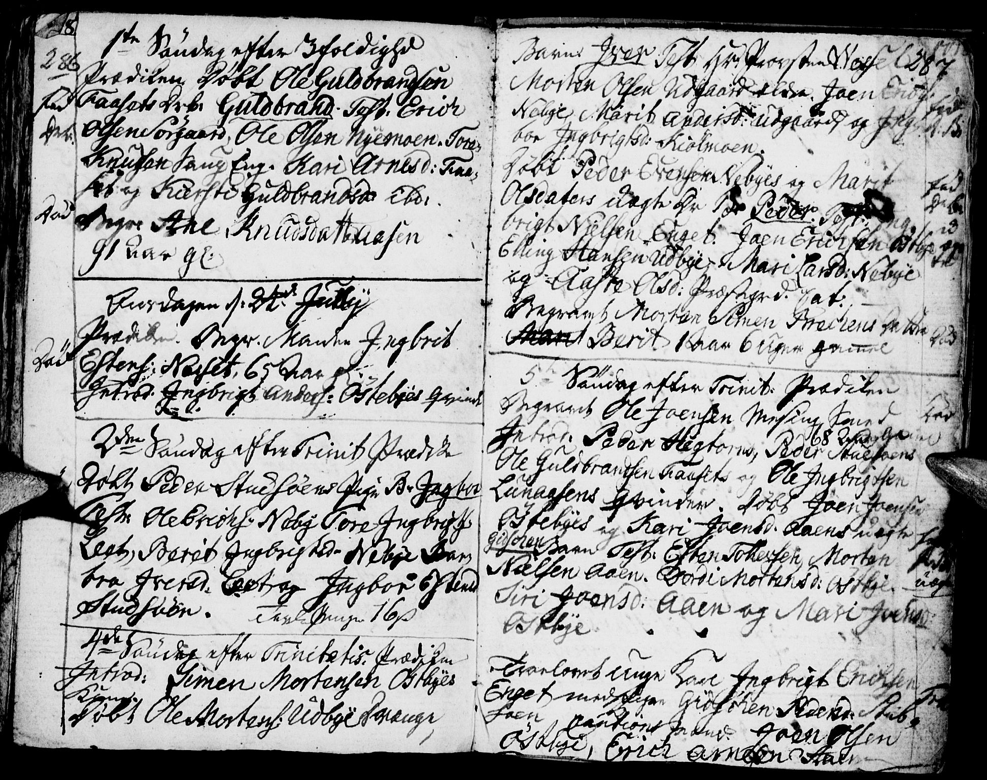 Tynset prestekontor, SAH/PREST-058/H/Ha/Haa/L0006: Parish register (official) no. 6, 1763-1779, p. 286-287