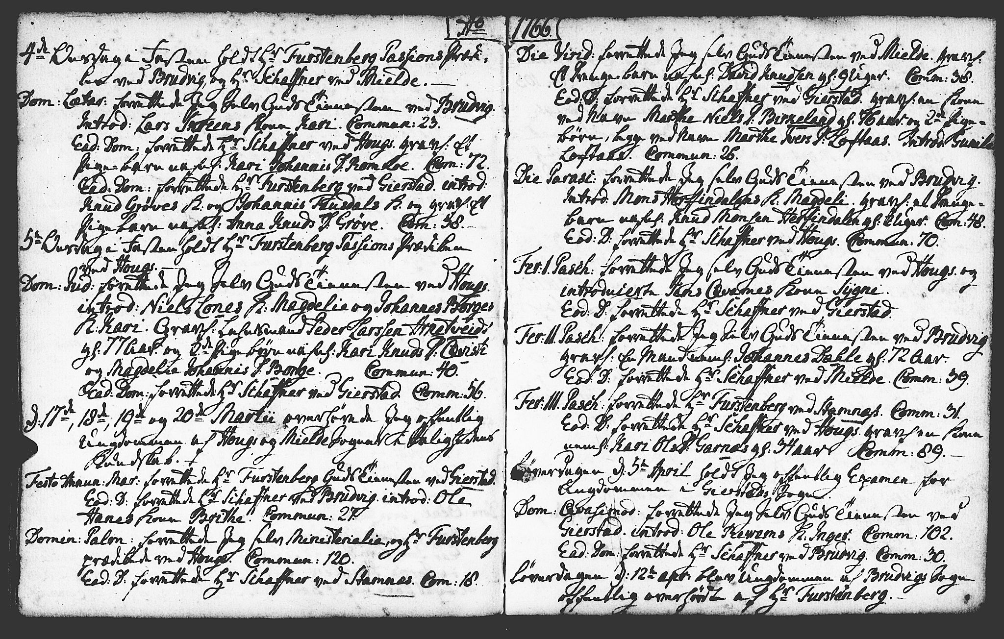 Haus sokneprestembete, AV/SAB-A-75601/H/Haa: Parish register (official) no. A 7, 1748-1766, p. 176