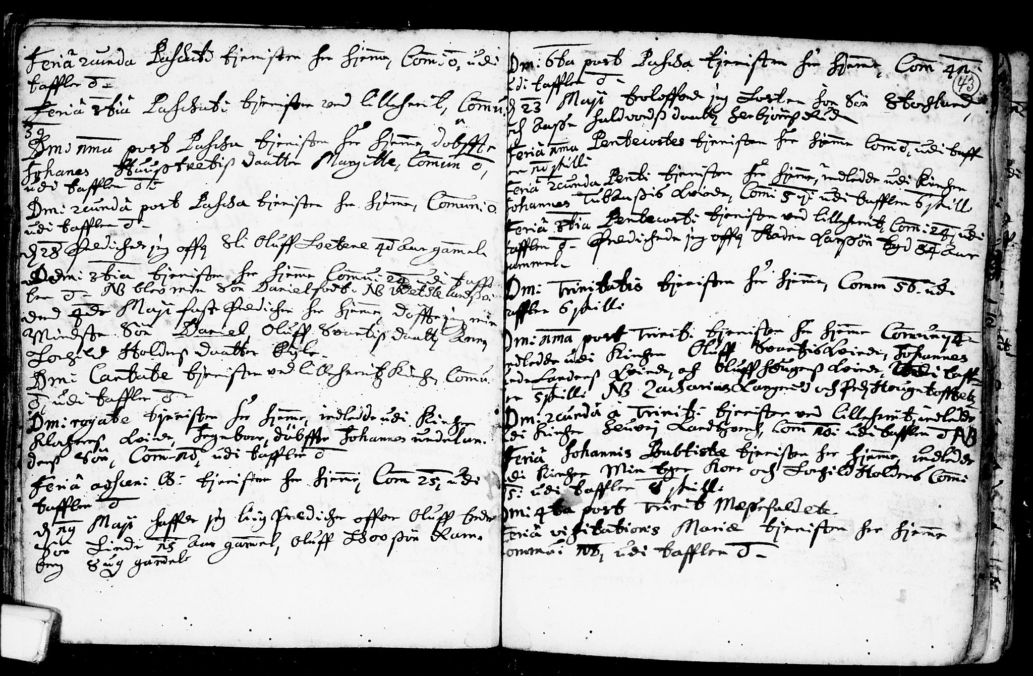 Heddal kirkebøker, SAKO/A-268/F/Fa/L0001: Parish register (official) no. I 1, 1648-1699, p. 43