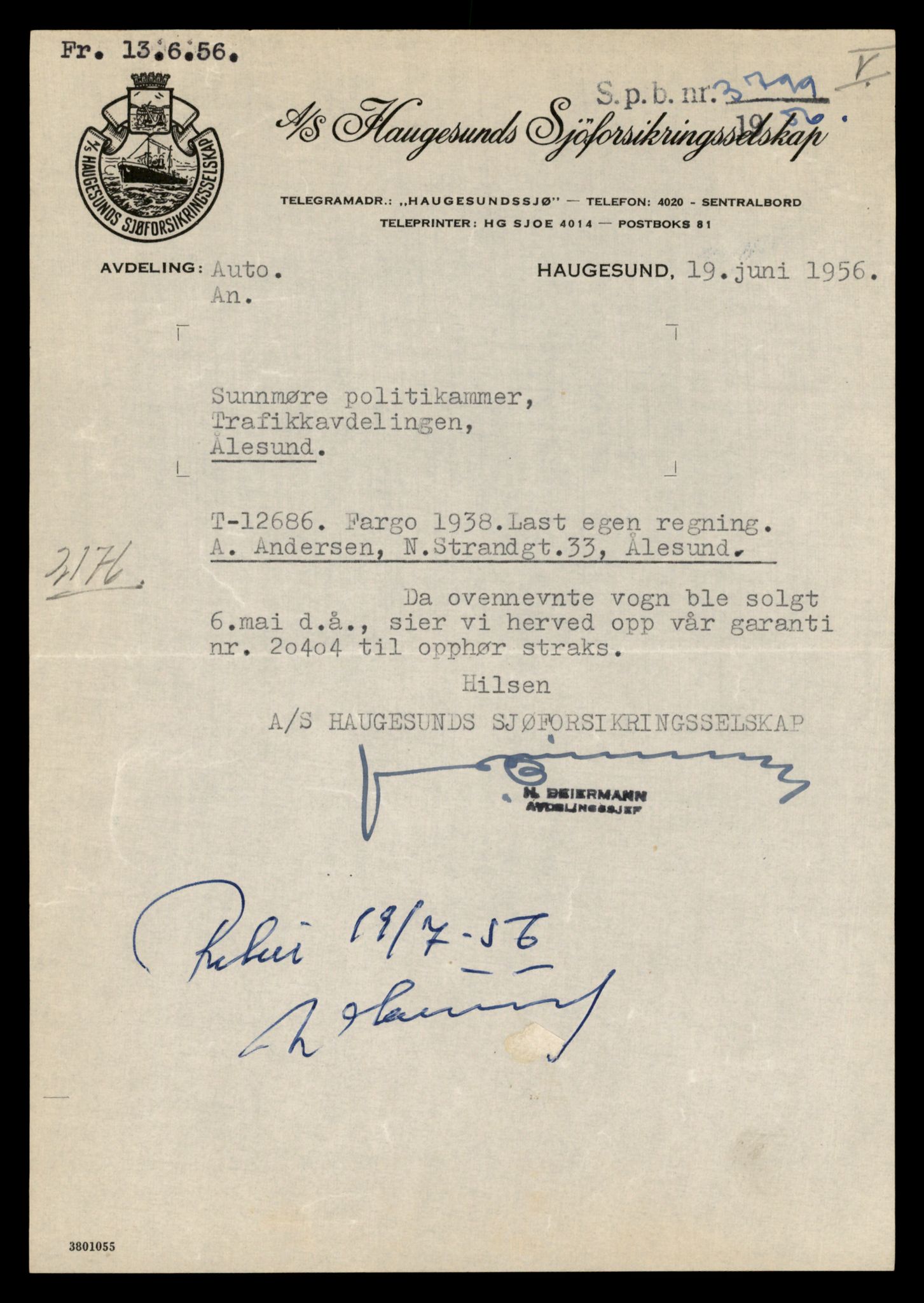 Møre og Romsdal vegkontor - Ålesund trafikkstasjon, AV/SAT-A-4099/F/Fe/L0035: Registreringskort for kjøretøy T 12653 - T 12829, 1927-1998, p. 697