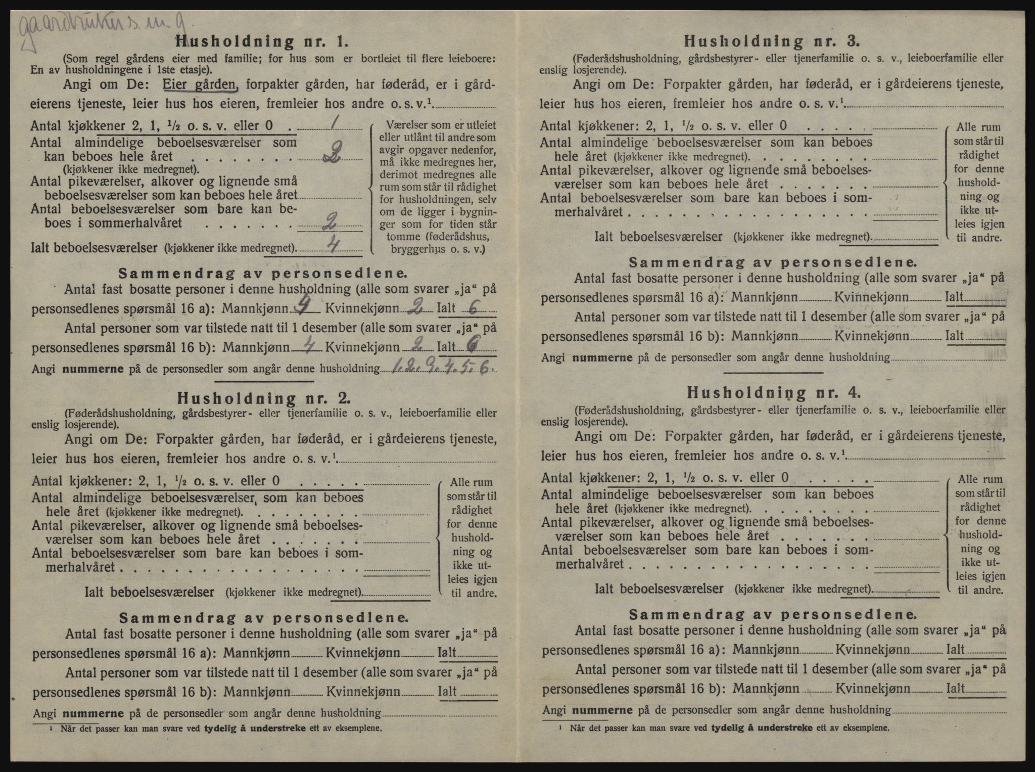 SAT, 1920 census for Bjugn, 1920, p. 22