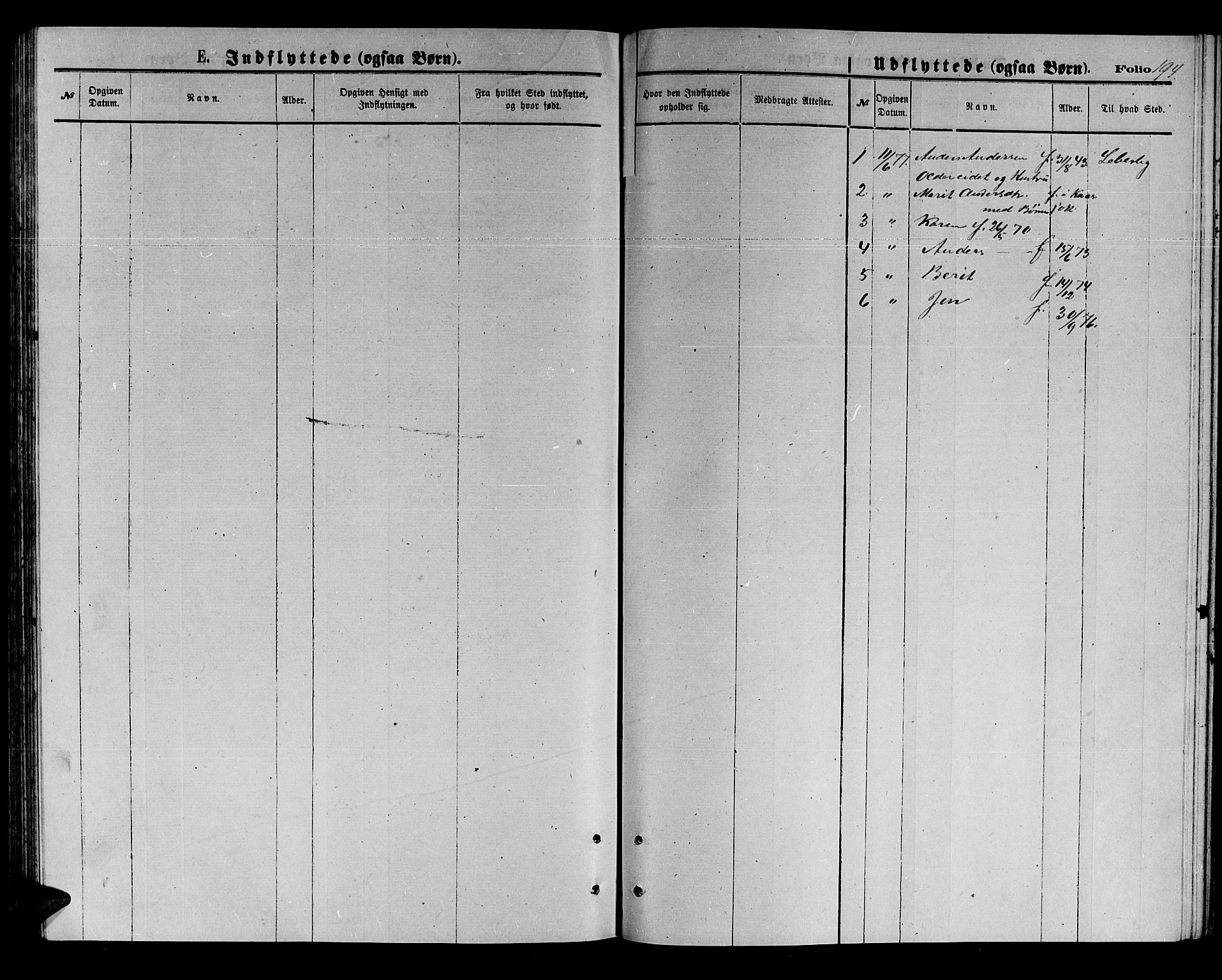 Kistrand/Porsanger sokneprestembete, AV/SATØ-S-1351/H/Hb/L0003.klokk: Parish register (copy) no. 3, 1874-1885, p. 194