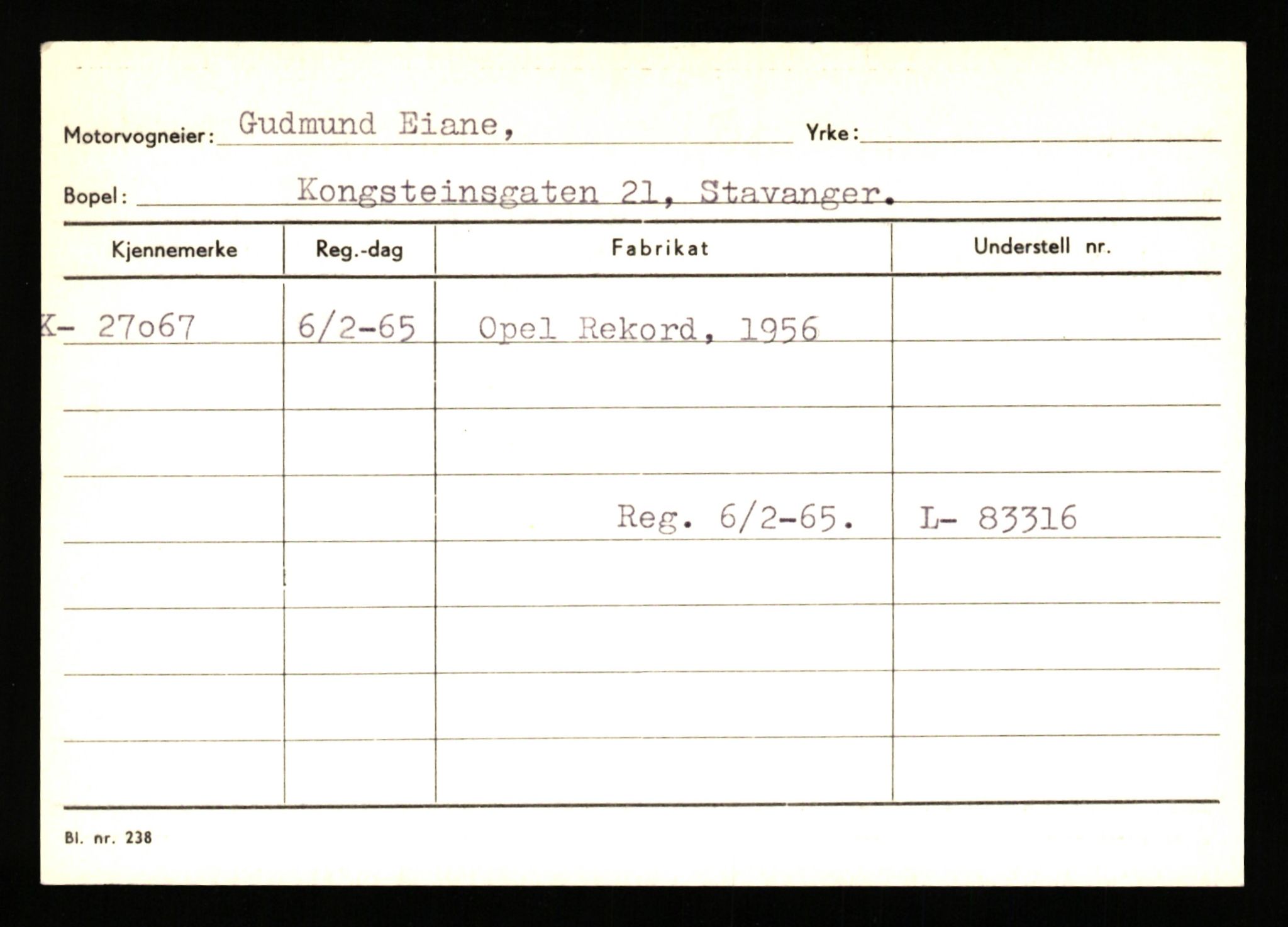 Stavanger trafikkstasjon, SAST/A-101942/0/G/L0005: Registreringsnummer: 23000 - 34245, 1930-1971, p. 1369