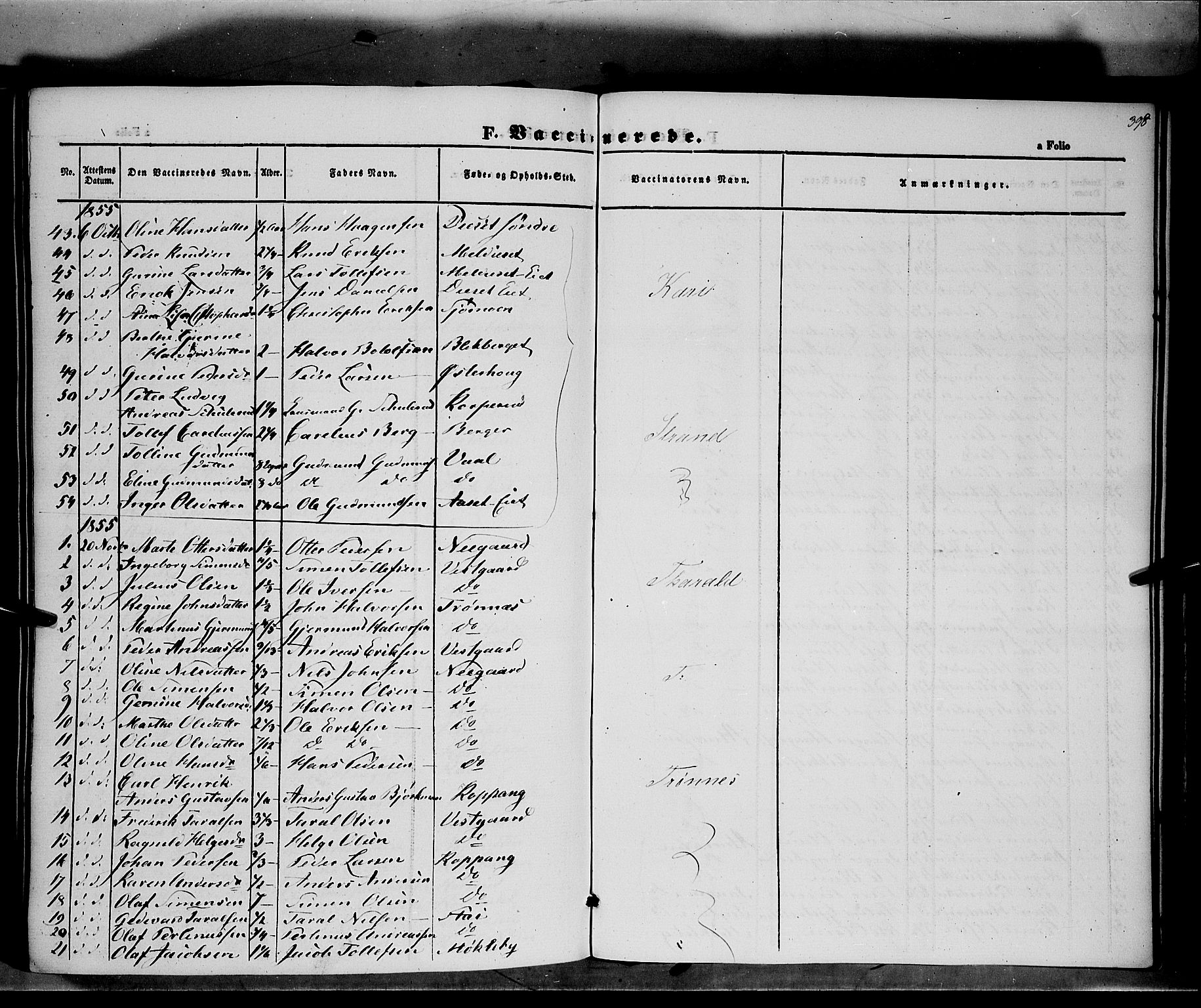 Åmot prestekontor, Hedmark, AV/SAH-PREST-056/H/Ha/Haa/L0006: Parish register (official) no. 6, 1842-1861, p. 398