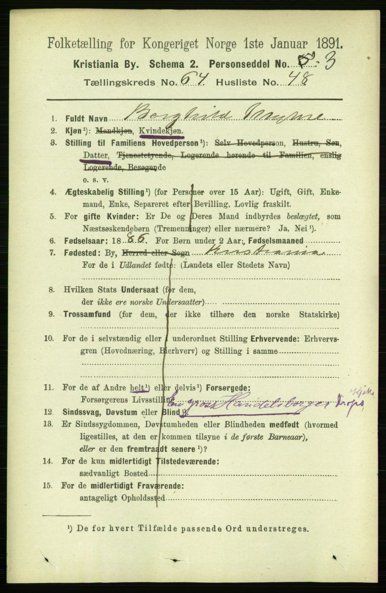 RA, 1891 census for 0301 Kristiania, 1891, p. 34790