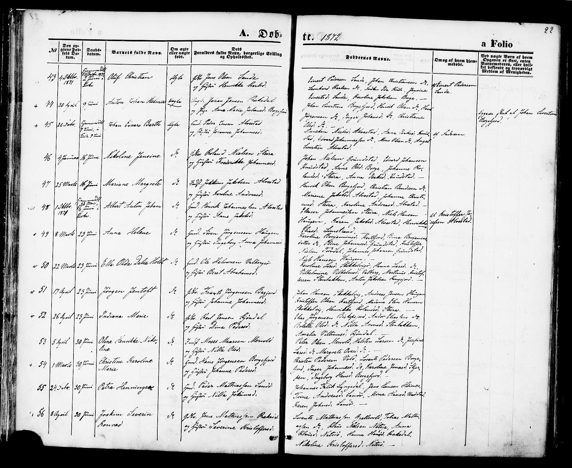 Ministerialprotokoller, klokkerbøker og fødselsregistre - Nordland, SAT/A-1459/880/L1132: Parish register (official) no. 880A06, 1869-1887, p. 22