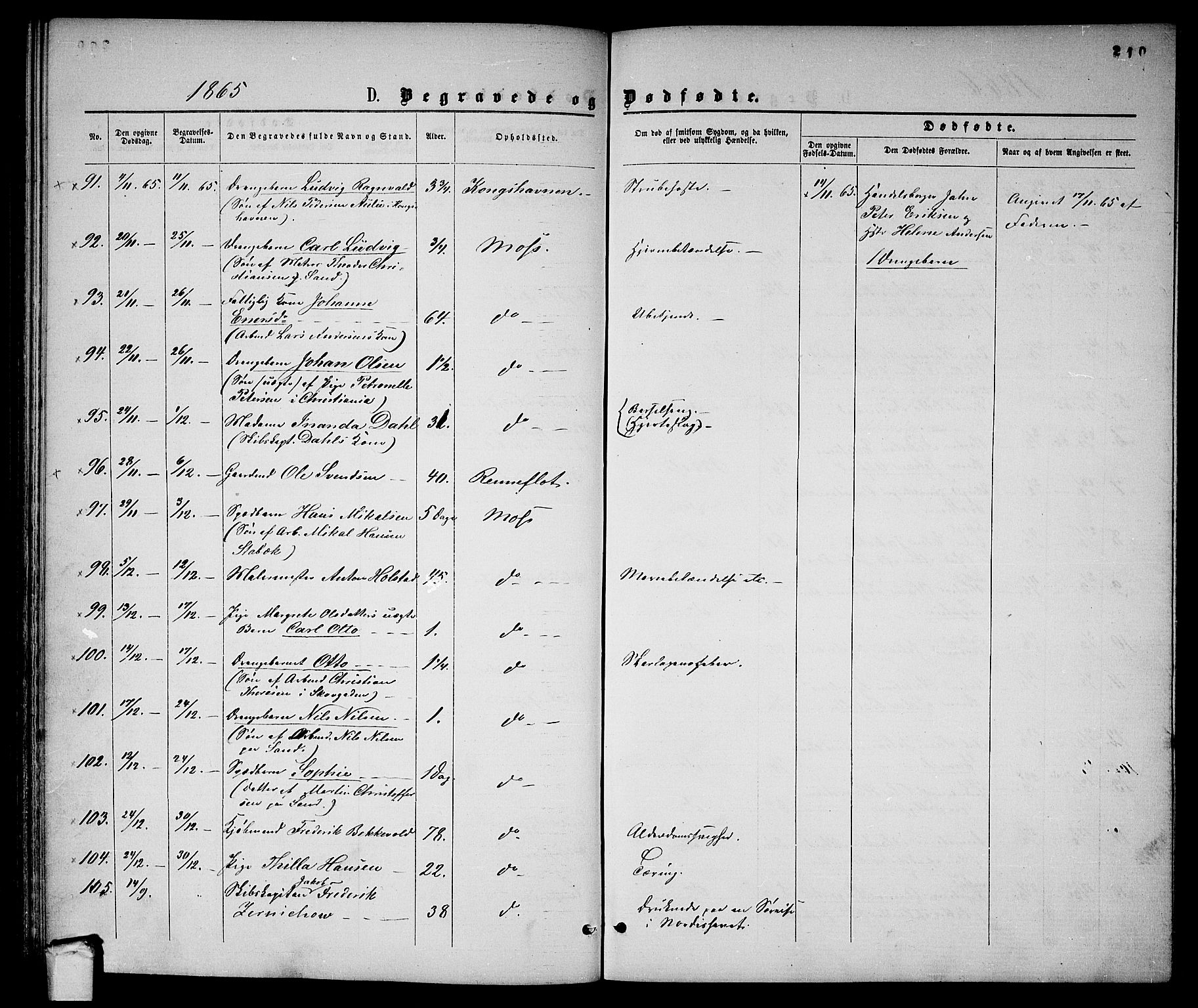 Moss prestekontor Kirkebøker, AV/SAO-A-2003/G/Ga/L0003: Parish register (copy) no. I 3, 1861-1872, p. 210