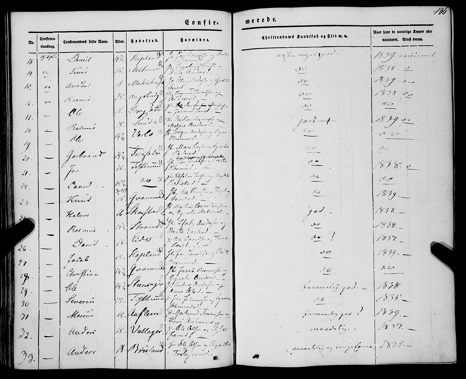 Innvik sokneprestembete, AV/SAB-A-80501: Parish register (official) no. A 5, 1847-1865, p. 136