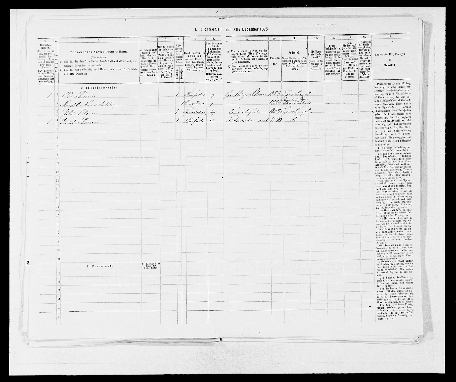 SAB, 1875 census for 1223P Tysnes, 1875, p. 653