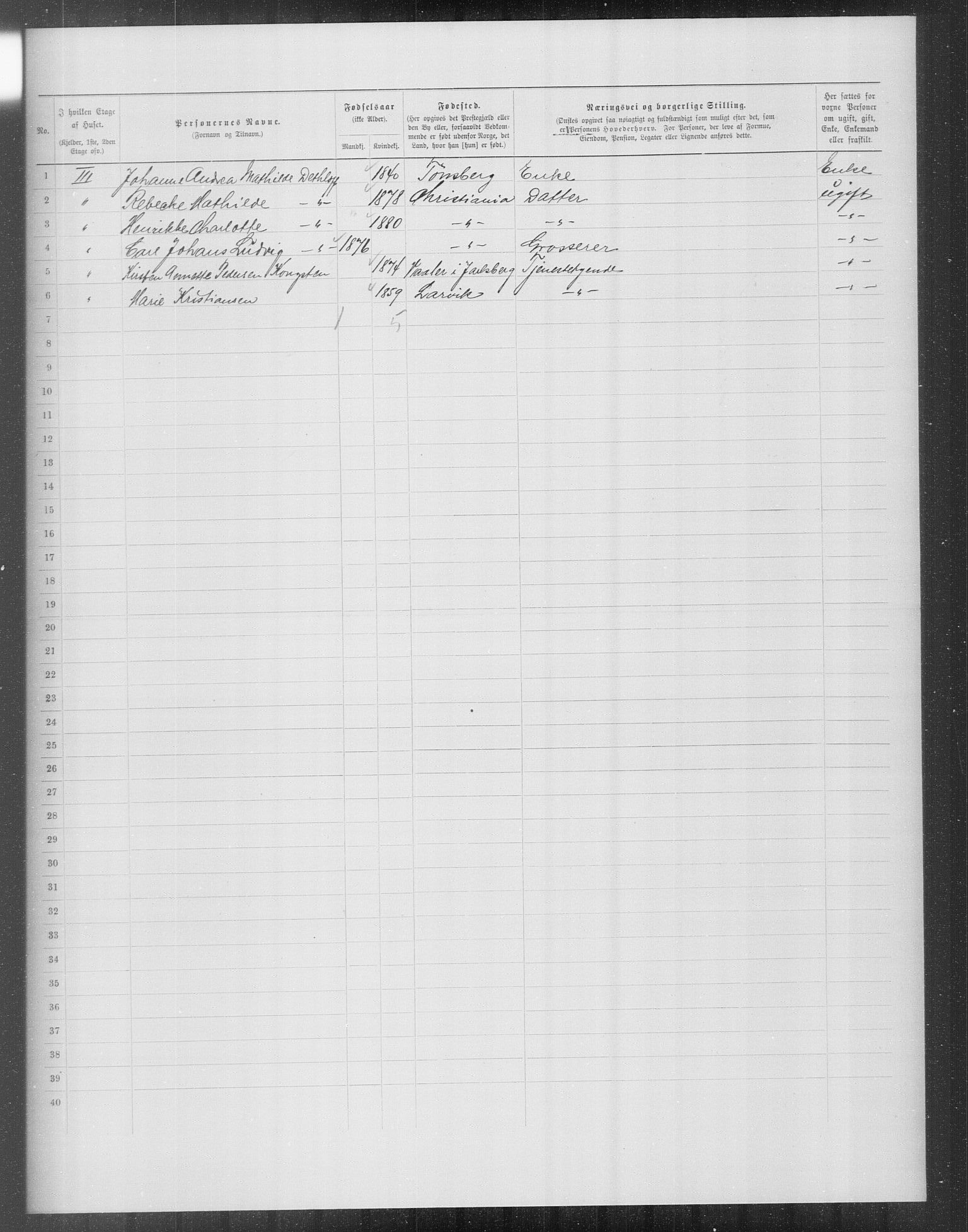 OBA, Municipal Census 1899 for Kristiania, 1899, p. 14630