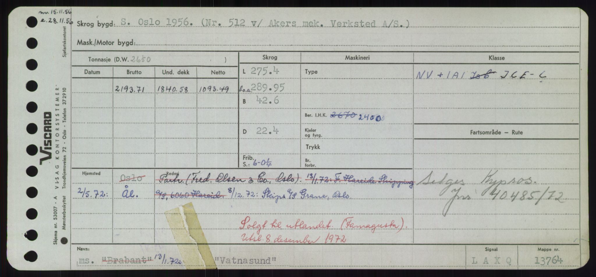 Sjøfartsdirektoratet med forløpere, Skipsmålingen, AV/RA-S-1627/H/Hd/L0040: Fartøy, U-Ve, p. 421