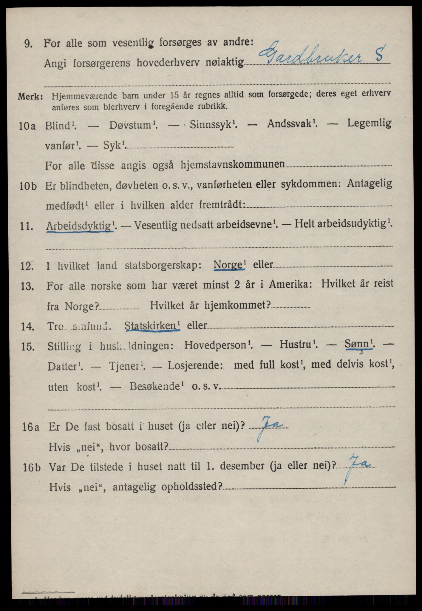 SAT, 1920 census for Vestnes, 1920, p. 3412