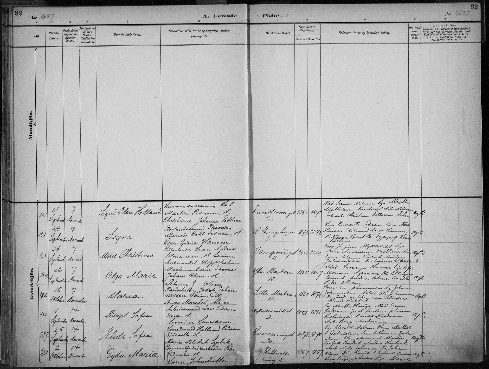 Nykirken Sokneprestembete, AV/SAB-A-77101/H/Haa/L0018: Parish register (official) no. B 6, 1895-1903, p. 82