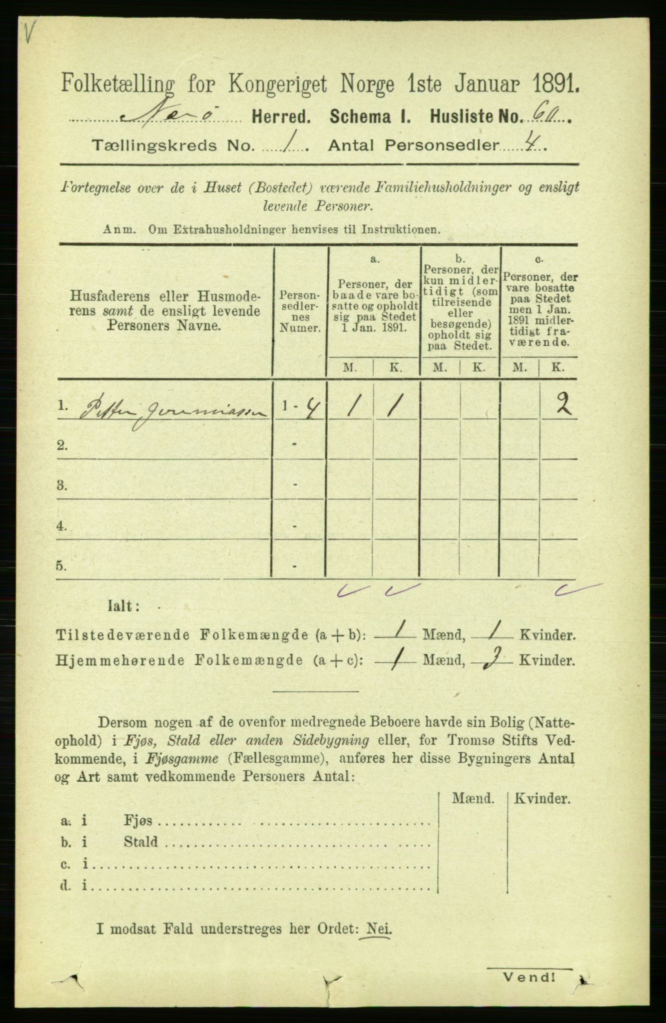 RA, 1891 census for 1751 Nærøy, 1891, p. 73