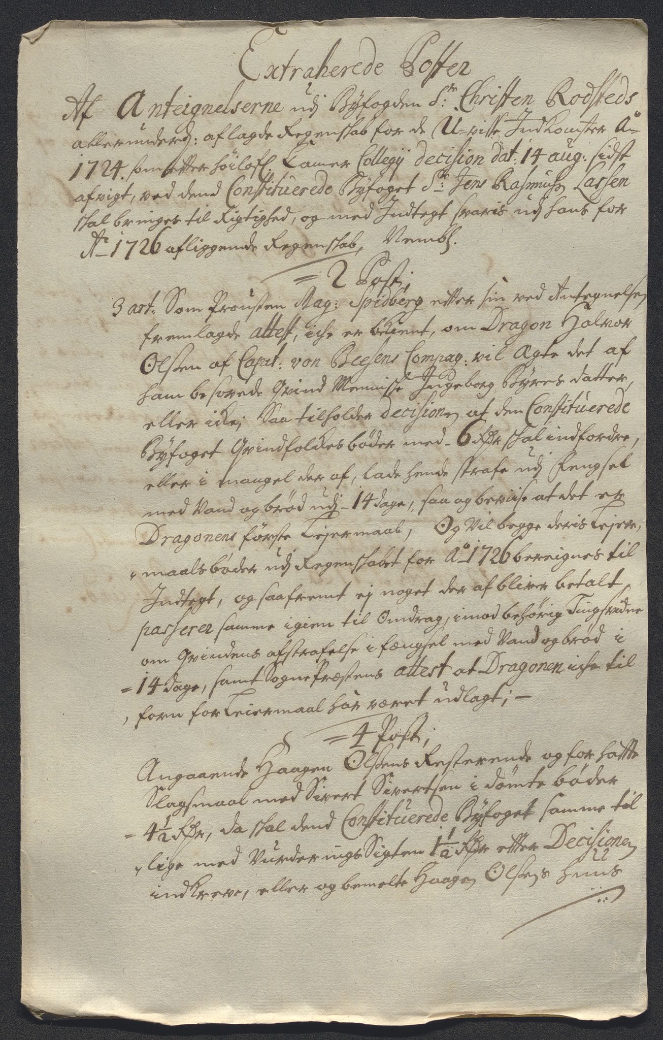 Rentekammeret inntil 1814, Reviderte regnskaper, Byregnskaper, AV/RA-EA-4066/R/Rm/L0286: [M19] Sikt og sakefall, 1719-1727, p. 563