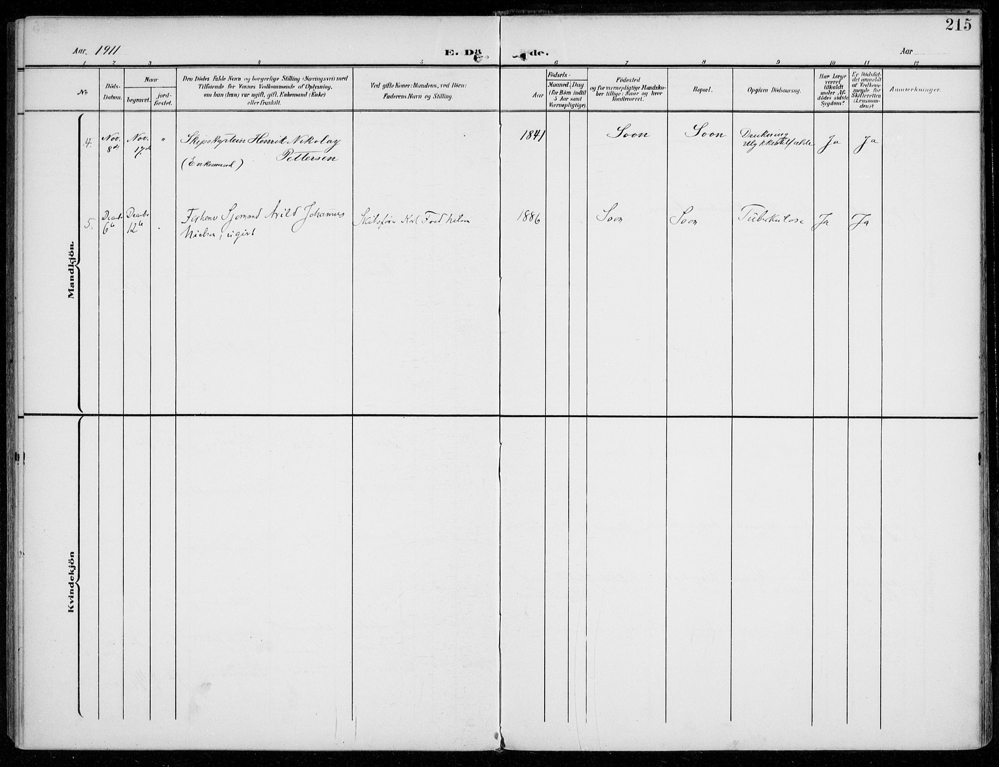 Vestby prestekontor Kirkebøker, SAO/A-10893/F/Fc/L0002: Parish register (official) no. III 2, 1906-1940, p. 215