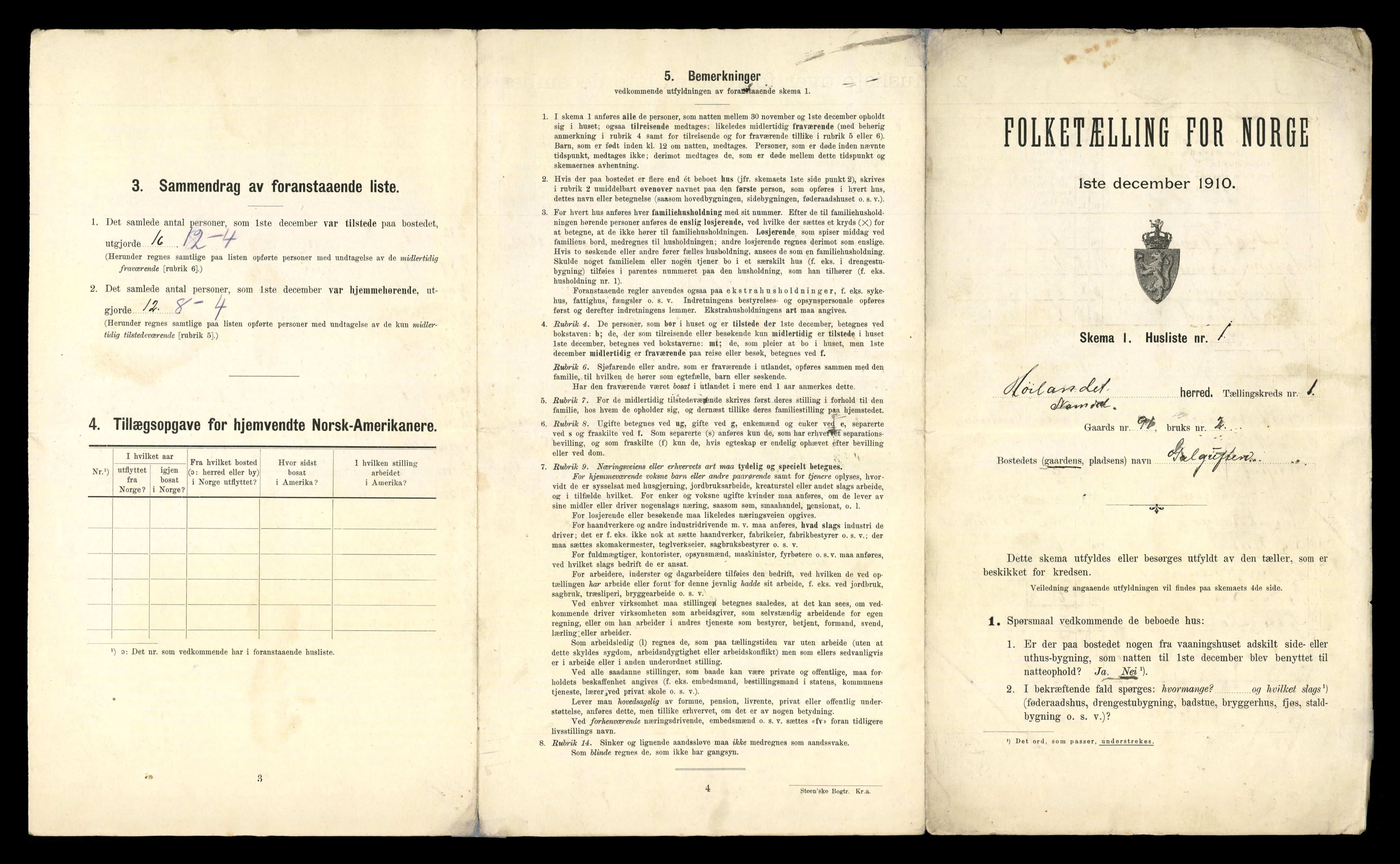 RA, 1910 census for Høylandet, 1910, p. 28