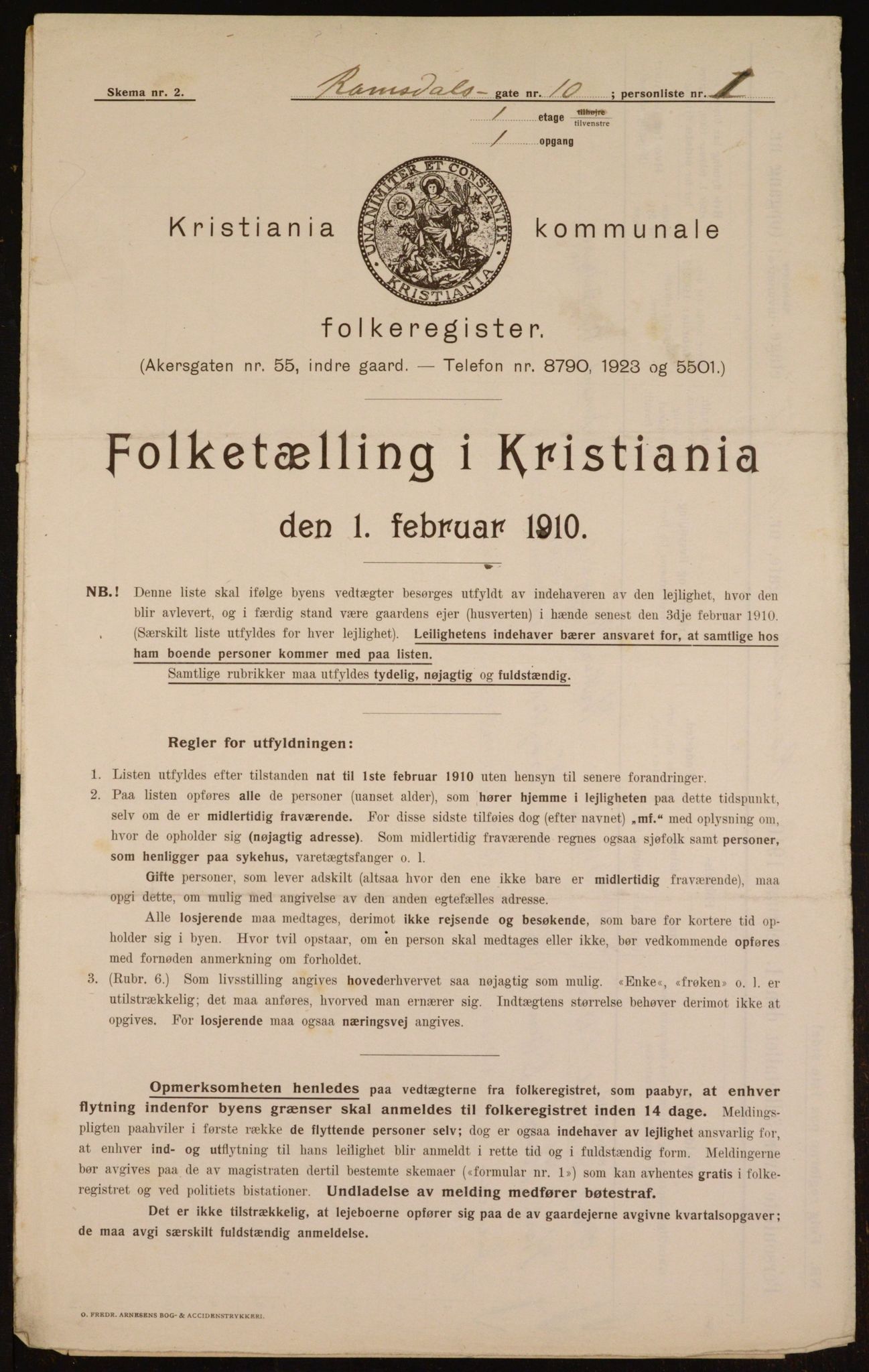 OBA, Municipal Census 1910 for Kristiania, 1910, p. 79693