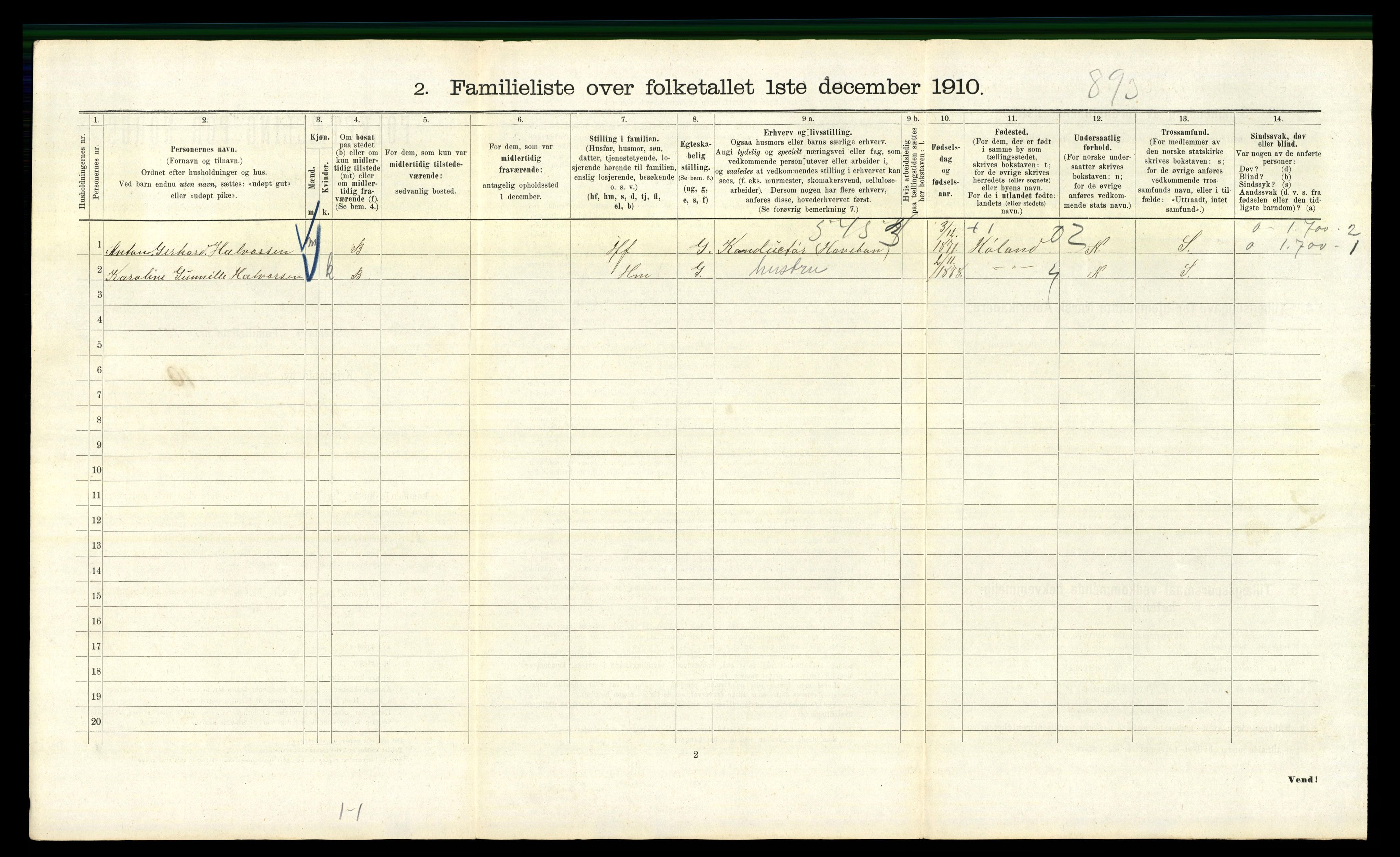 RA, 1910 census for Kristiania, 1910, p. 124900