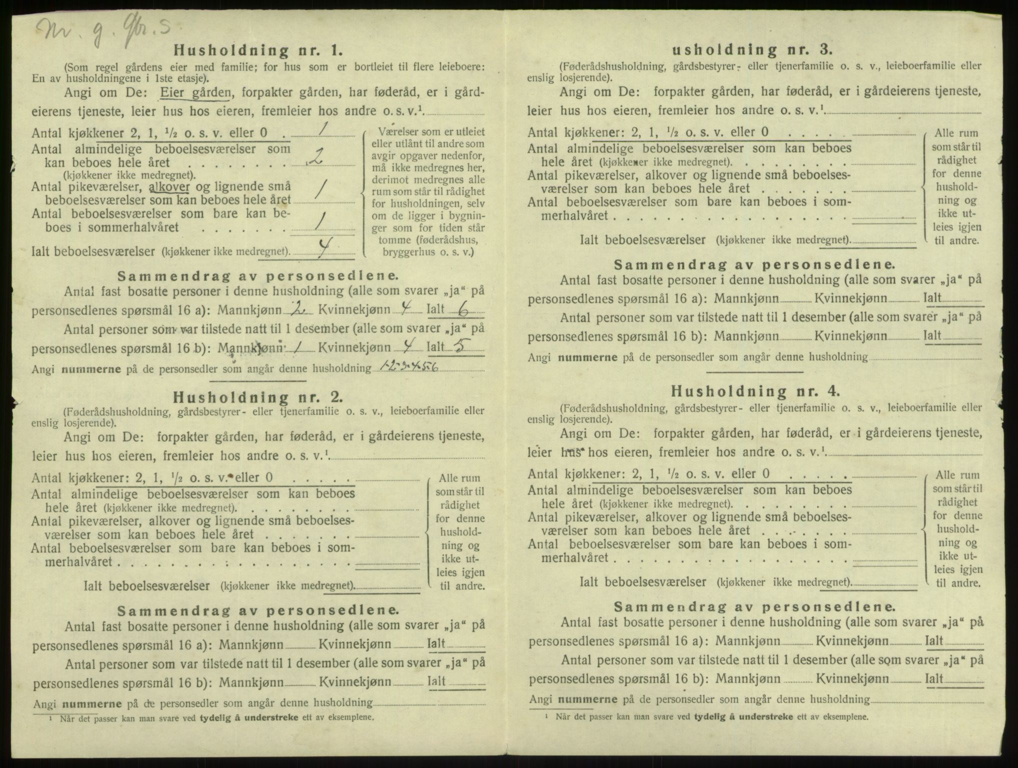 SAB, 1920 census for Lindås, 1920, p. 472