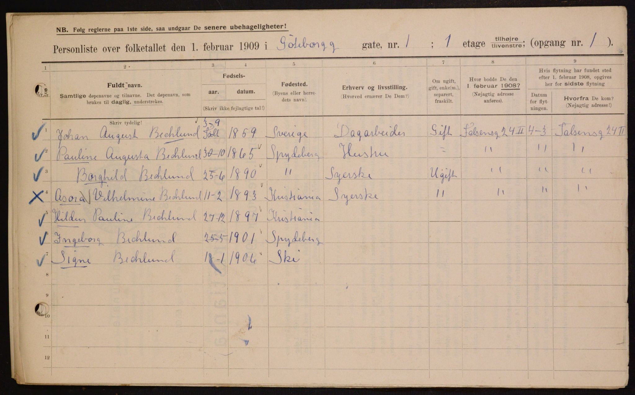 OBA, Municipal Census 1909 for Kristiania, 1909, p. 29783