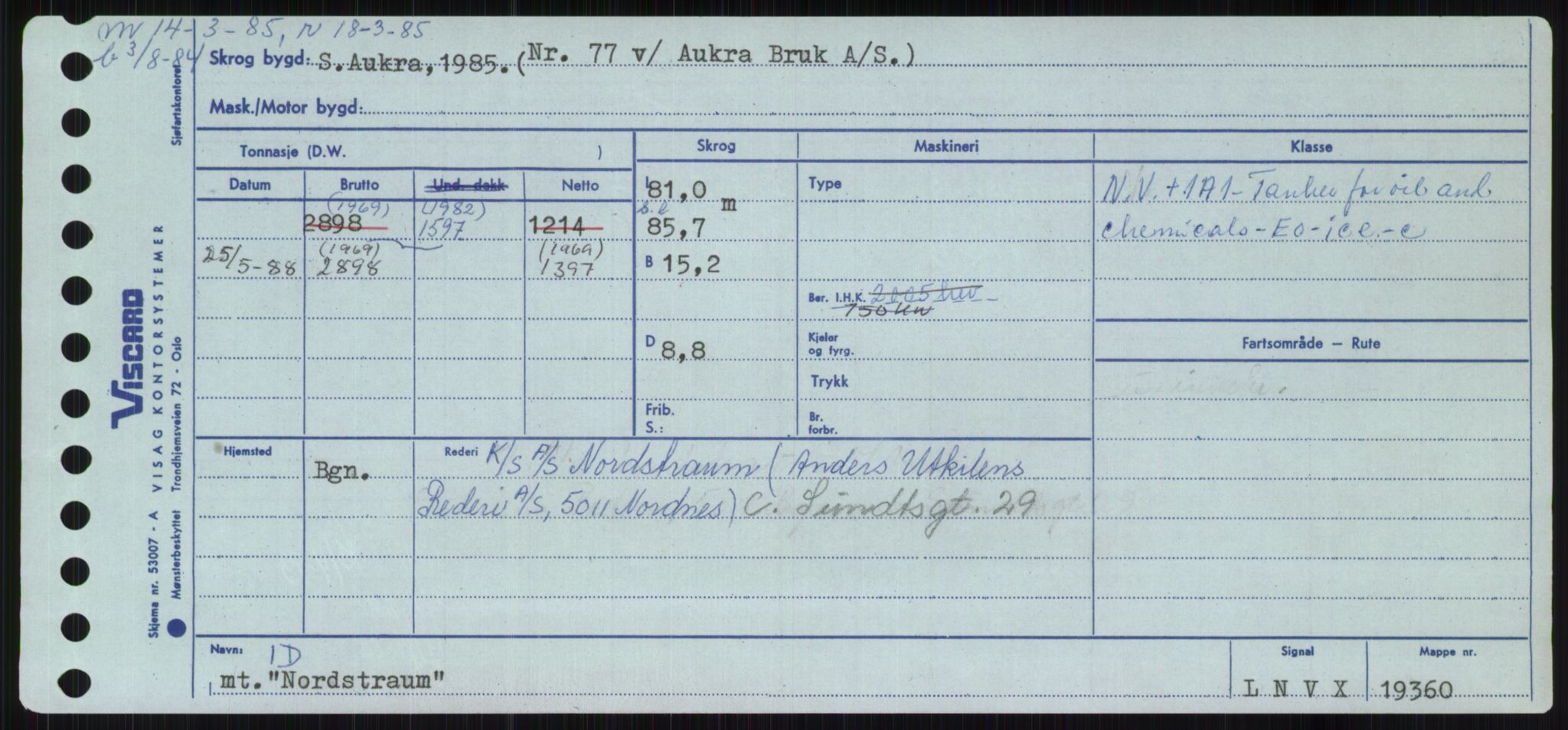 Sjøfartsdirektoratet med forløpere, Skipsmålingen, RA/S-1627/H/Ha/L0004/0001: Fartøy, Mas-R / Fartøy, Mas-Odd, p. 707