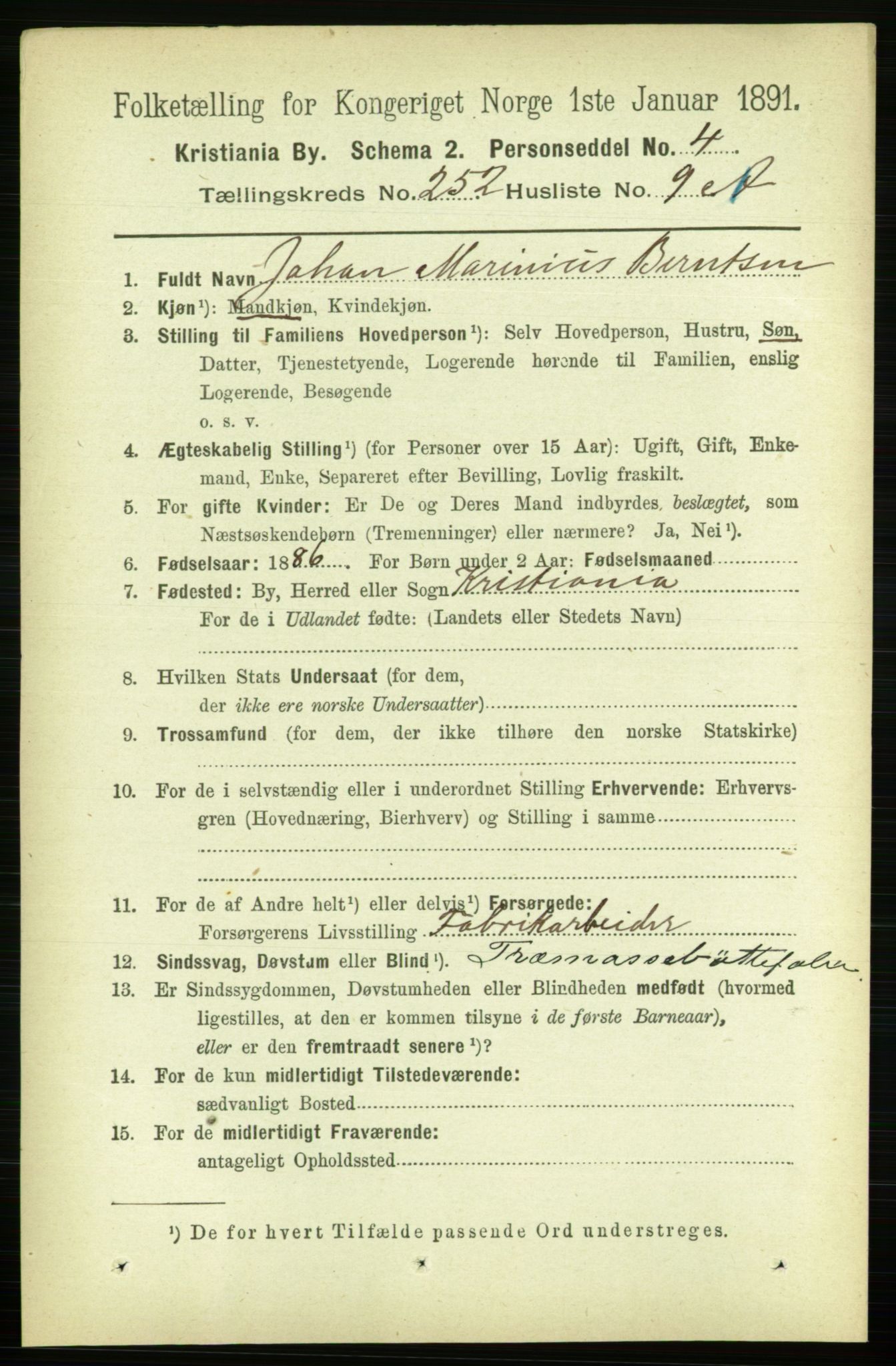 RA, 1891 census for 0301 Kristiania, 1891, p. 153469