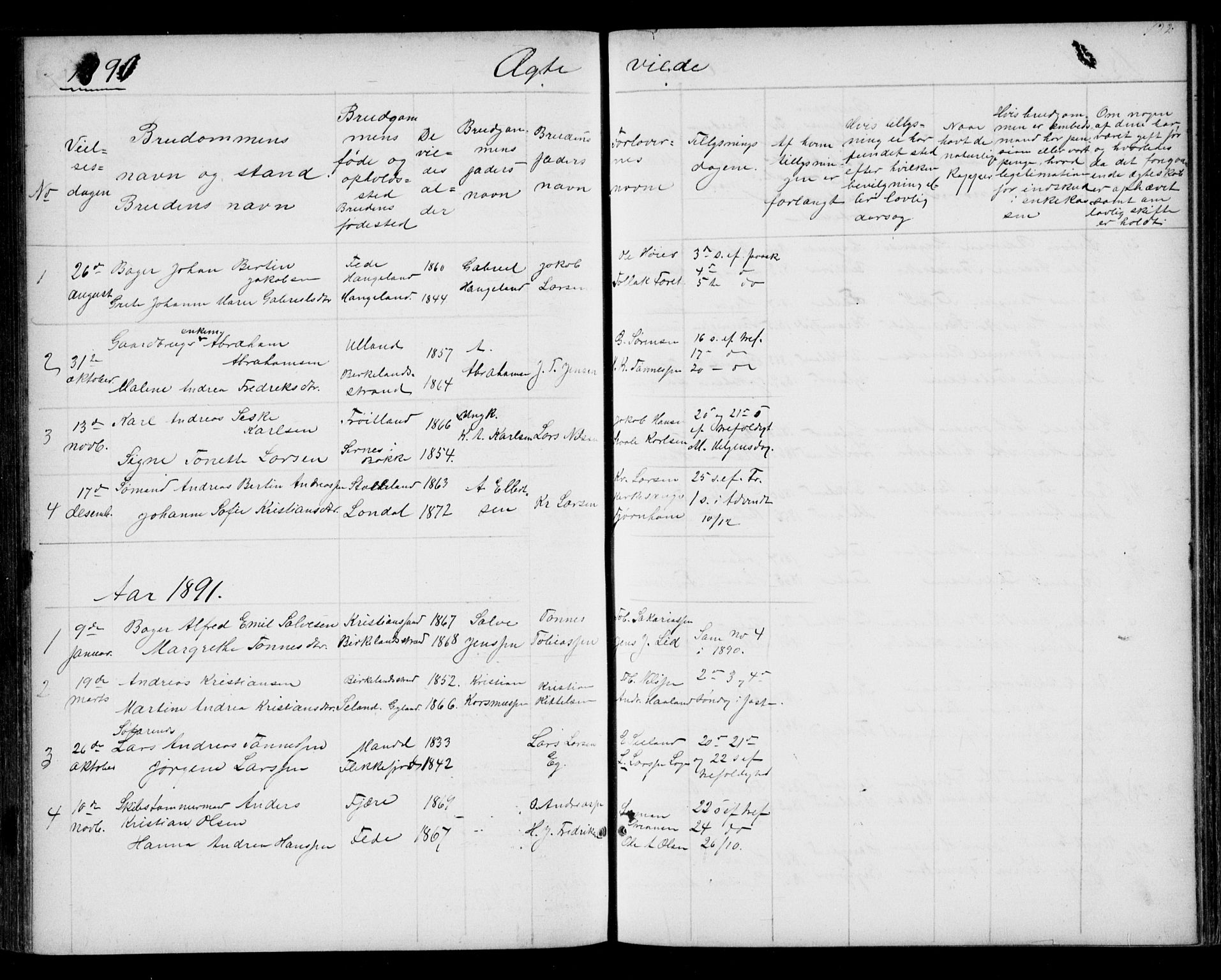 Kvinesdal sokneprestkontor, AV/SAK-1111-0026/F/Fb/Fba/L0003: Parish register (copy) no. B 3, 1858-1893, p. 192