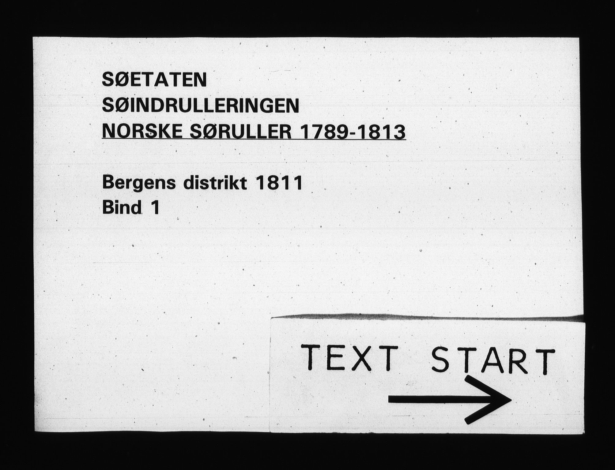 Sjøetaten, RA/EA-3110/F/L0252: Bergen distrikt, bind 1, 1811