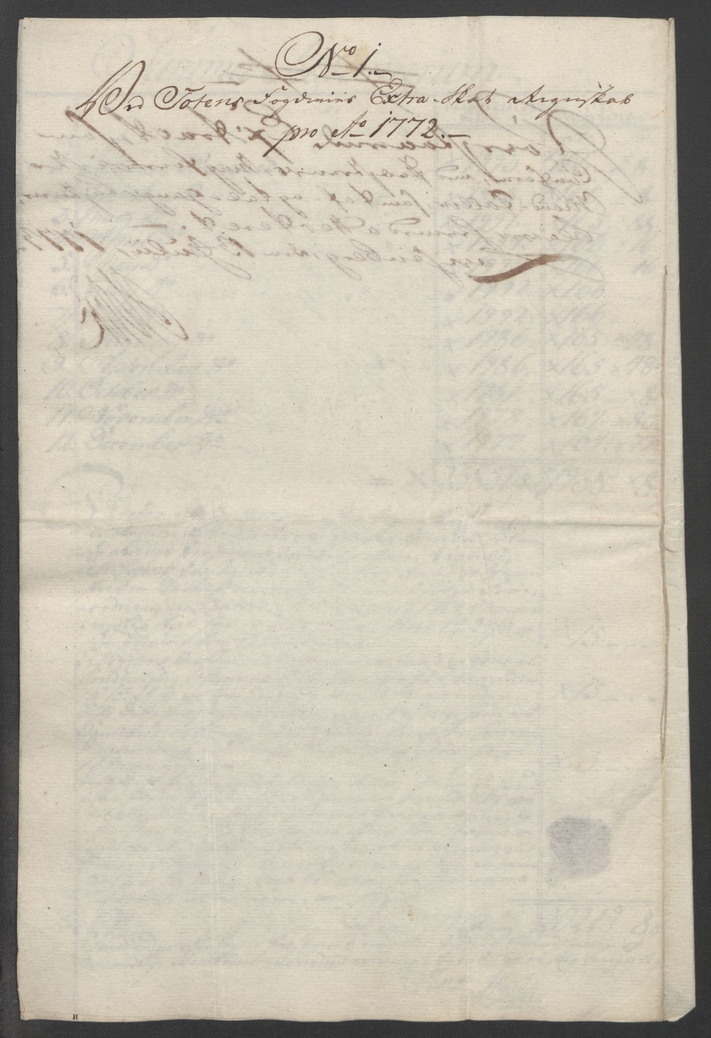 Rentekammeret inntil 1814, Reviderte regnskaper, Fogderegnskap, RA/EA-4092/R19/L1399: Fogderegnskap Toten, Hadeland og Vardal, 1762-1783, p. 250