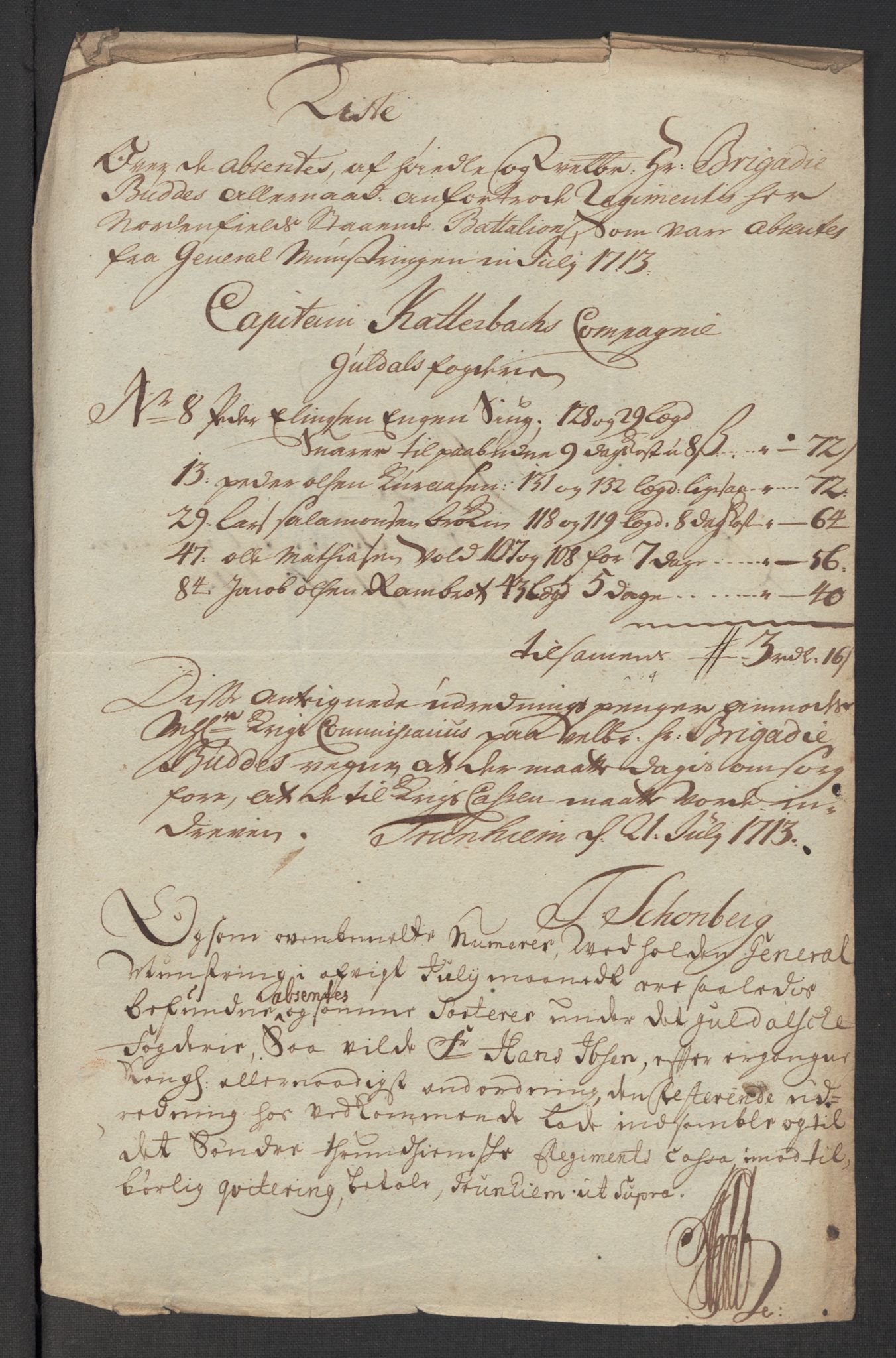 Rentekammeret inntil 1814, Reviderte regnskaper, Fogderegnskap, AV/RA-EA-4092/R60/L3964: Fogderegnskap Orkdal og Gauldal, 1713, p. 340