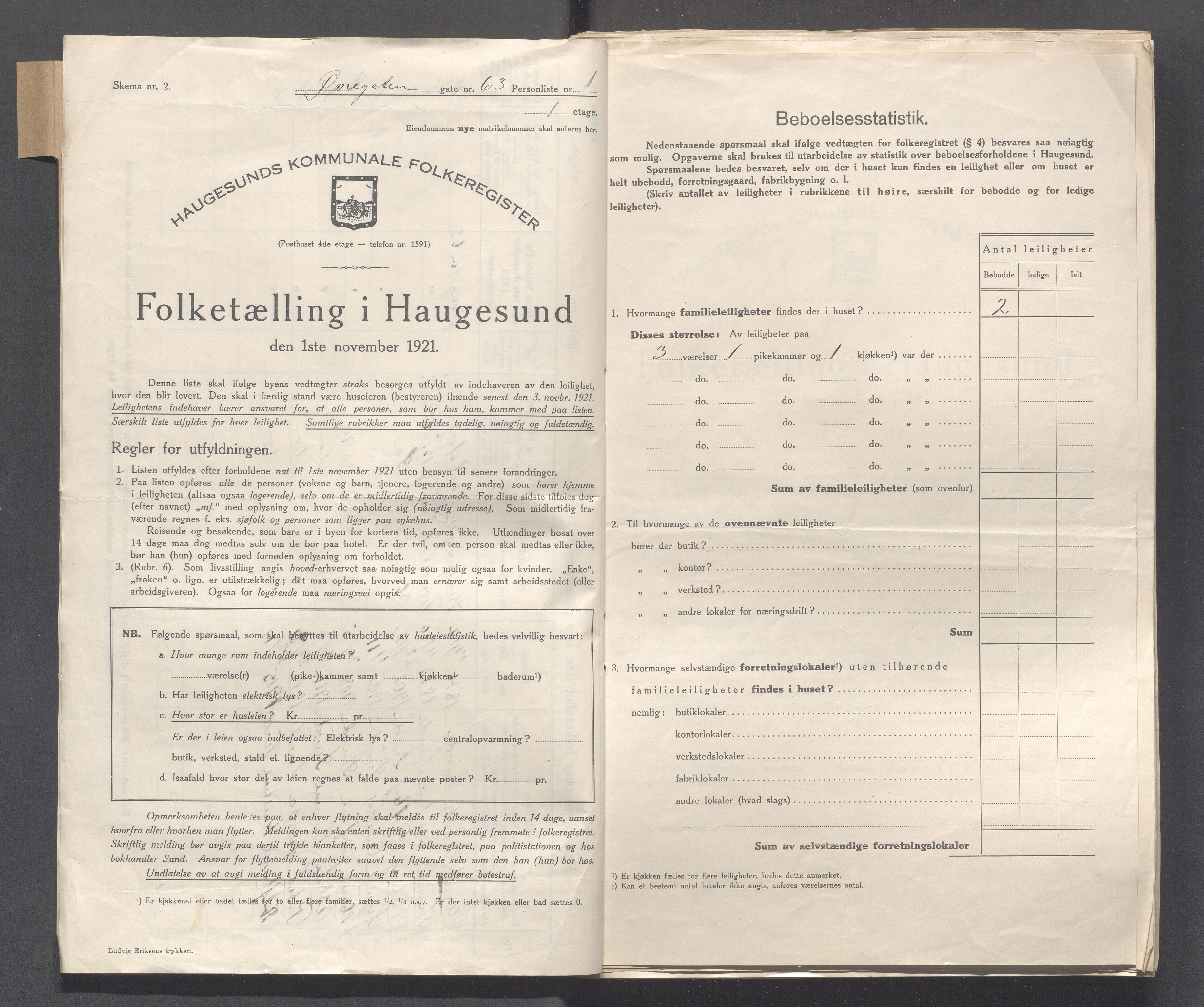 IKAR, Local census 1.11.1921 for Haugesund, 1921, p. 5547